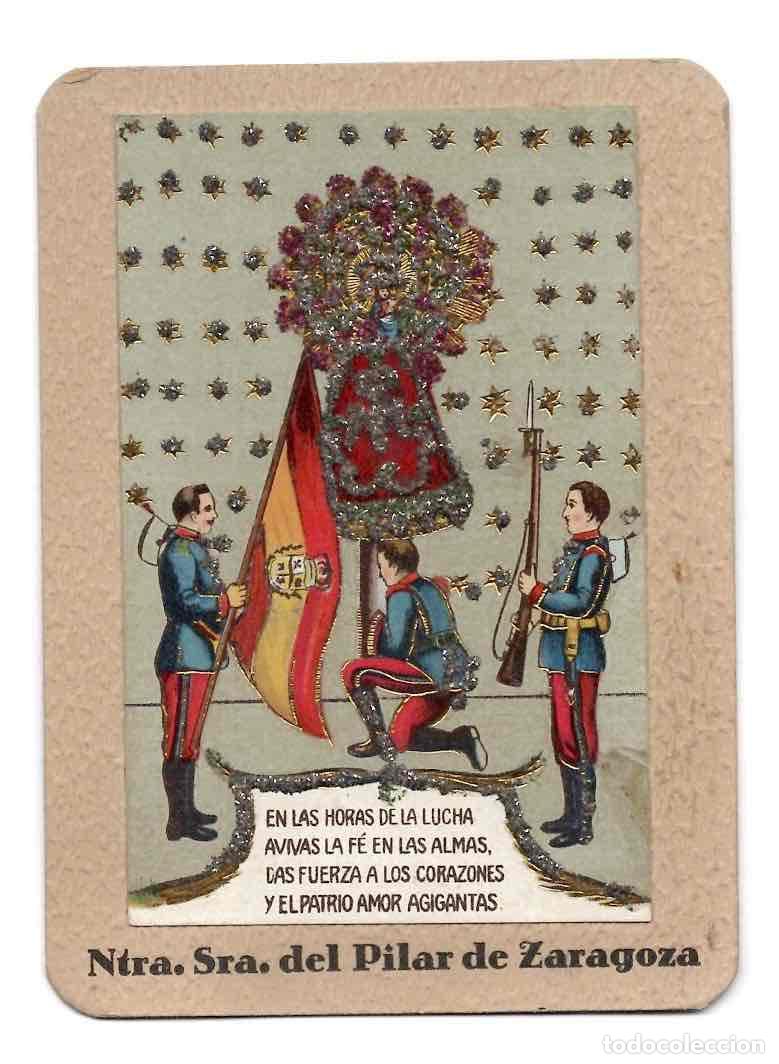 Otros art&iacute;culos de coleccionismo en papel: TARJETON PURPURINA NTRA. SRA. DEL PILAR DE ZARAGOZA.