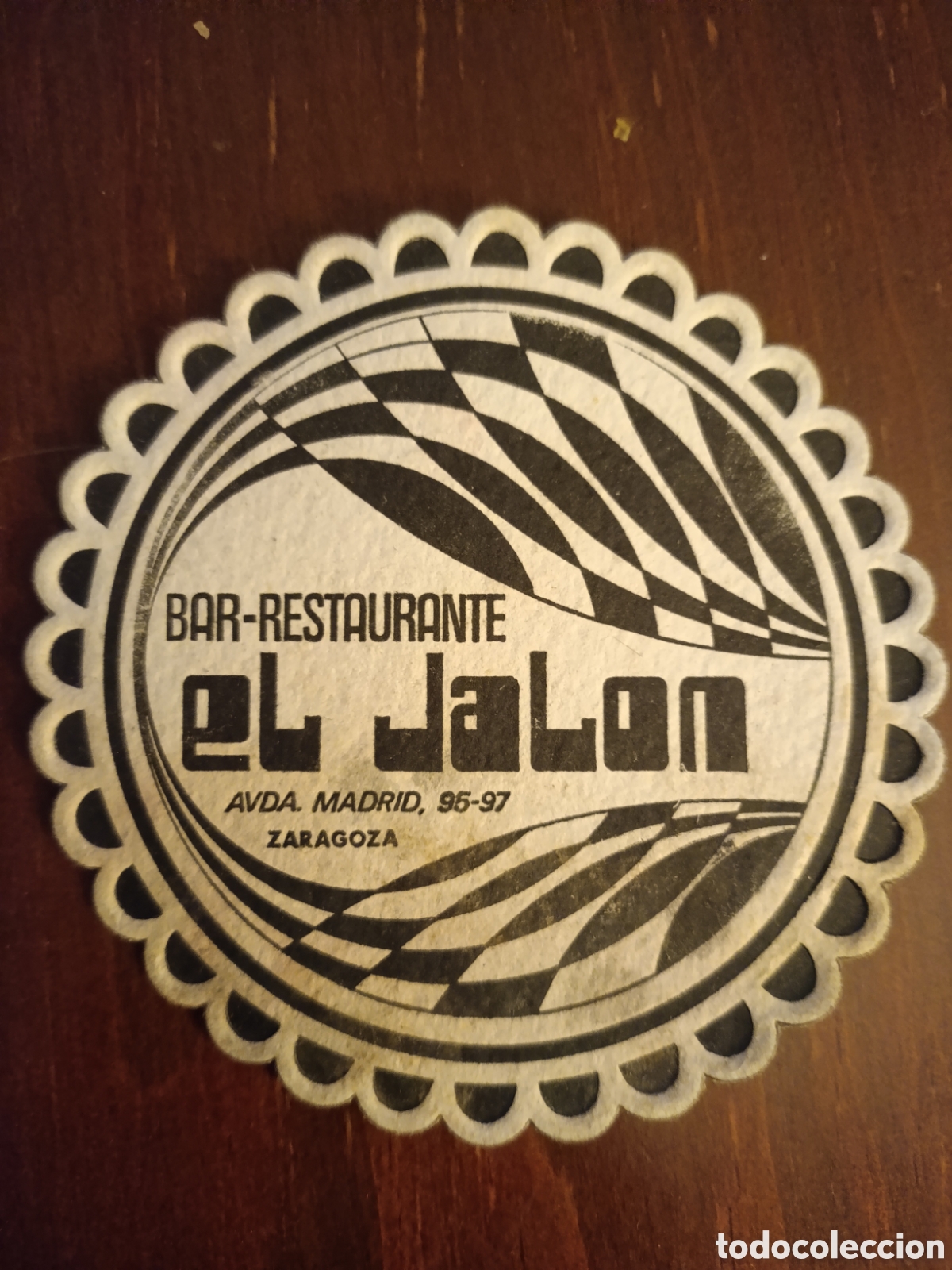 Otros art&iacute;culos de coleccionismo en papel: BAR RESTAURANTE EL JAL&Oacute;N ZARAGOZA [ ETIQUETA A&Ntilde;OS 40-50 ]