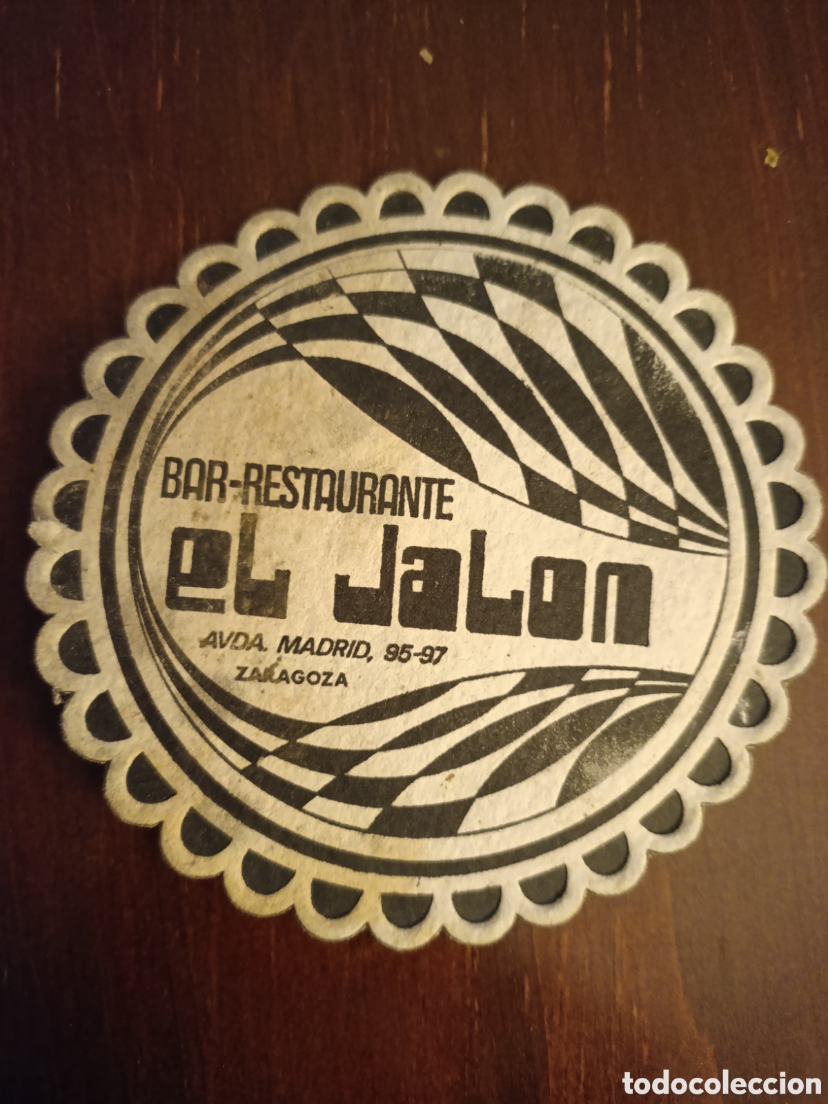 Outros artigos de papel: BAR RESTAURANTE EL JAL&Oacute;N ZARAGOZA [ ETIQUETA A&Ntilde;OS 40-50 ]