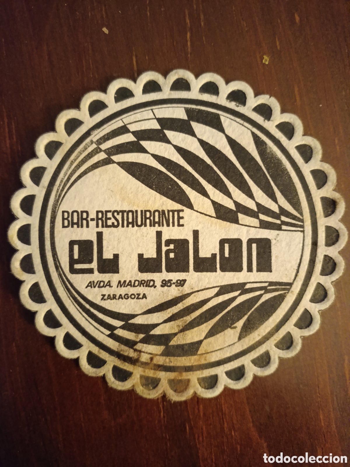 Outros artigos de papel: BAR RESTAURANTE EL JAL&Oacute;N ZARAGOZA [ ETIQUETA A&Ntilde;OS 40-50 ]