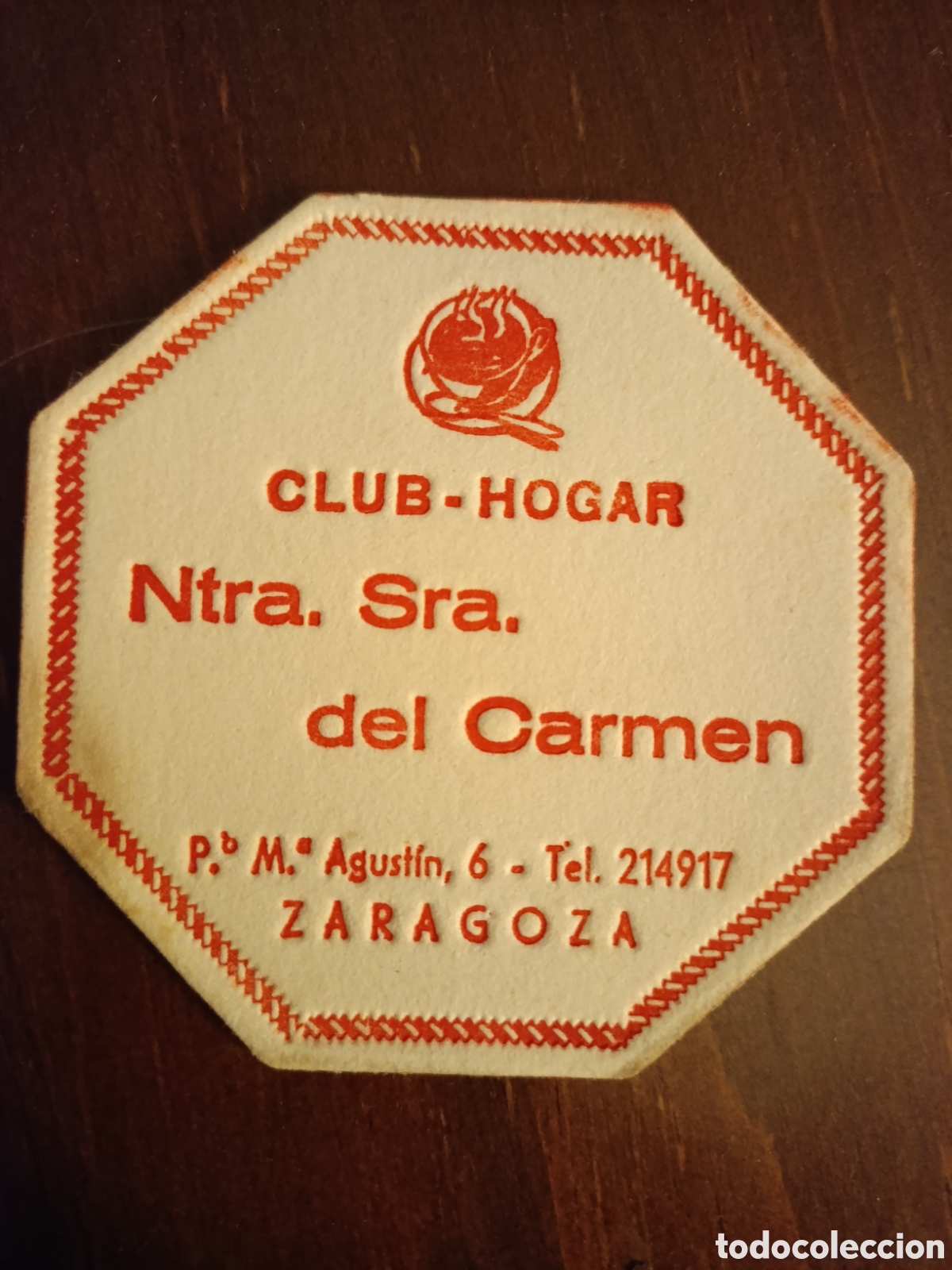 Otros art&iacute;culos de coleccionismo en papel: CLUB-HOGAR NUESTRA SE&Ntilde;ORA DEL CARMEN ZARAGOZA [ ETIQUETA A&Ntilde;OS 40-50 ]