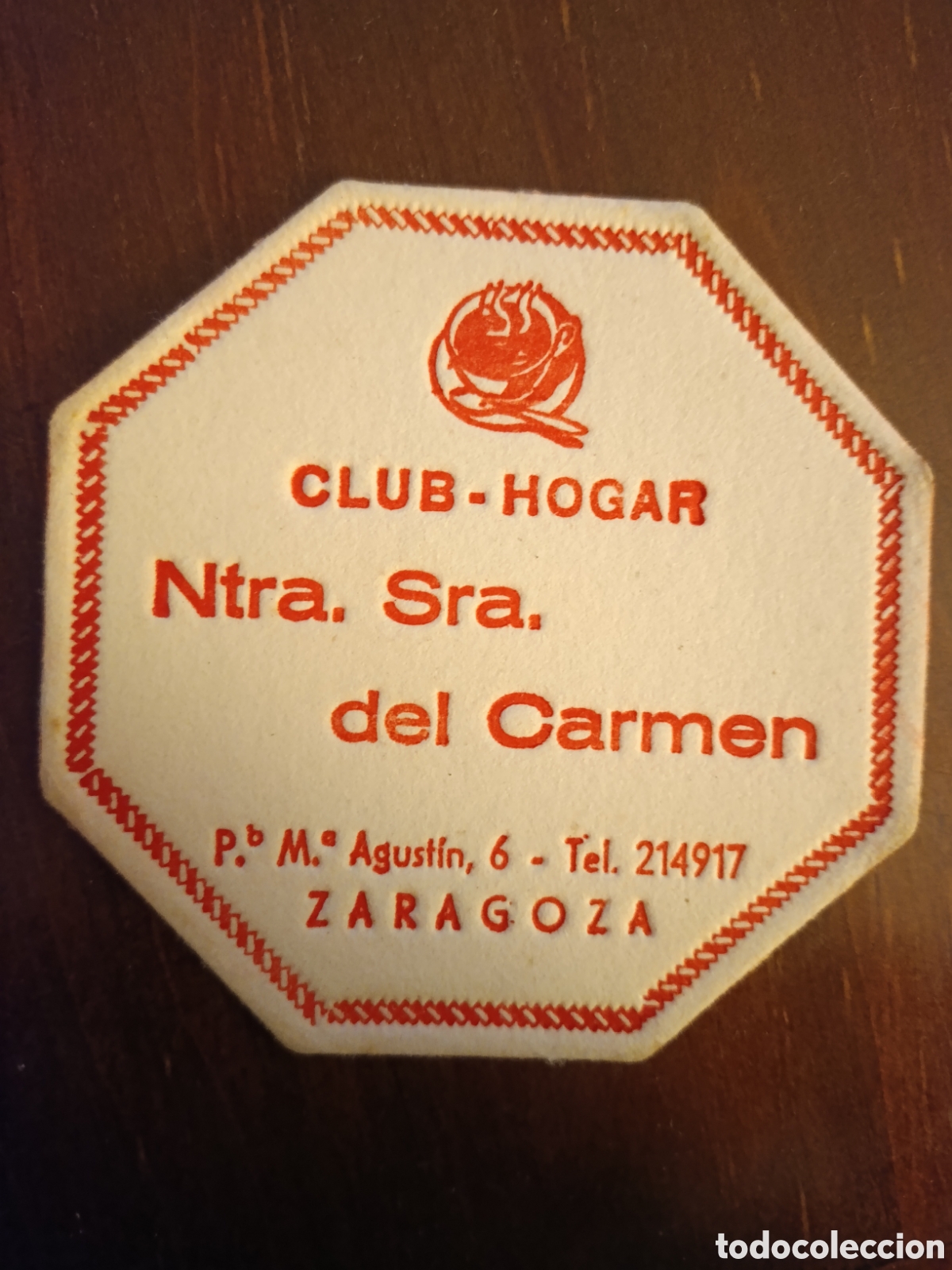 Otros art&iacute;culos de coleccionismo en papel: CLUB-HOGAR NUESTRA SE&Ntilde;ORA DEL CARMEN ZARAGOZA [ ETIQUETA A&Ntilde;OS 40-50 ]