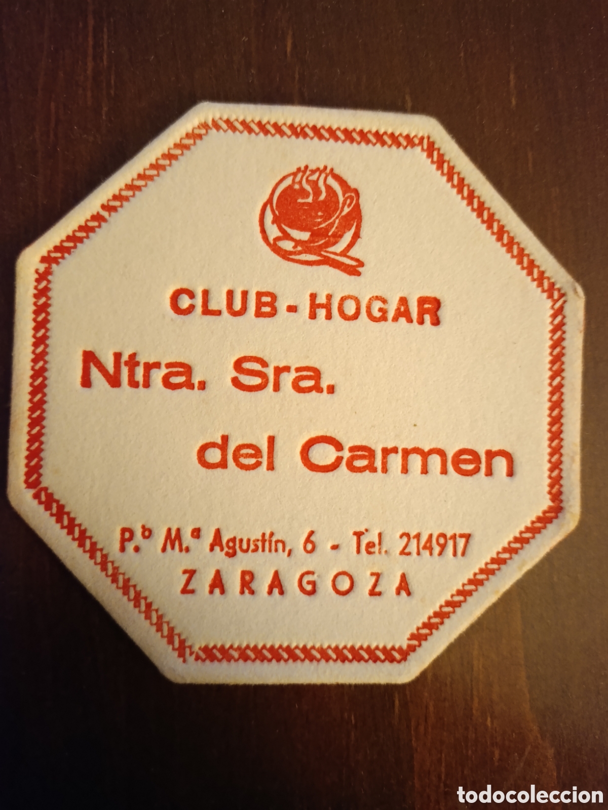 Otros art&iacute;culos de coleccionismo en papel: CLUB-HOGAR NUESTRA SE&Ntilde;ORA DEL CARMEN ZARAGOZA [ ETIQUETA A&Ntilde;OS 40-50 ]