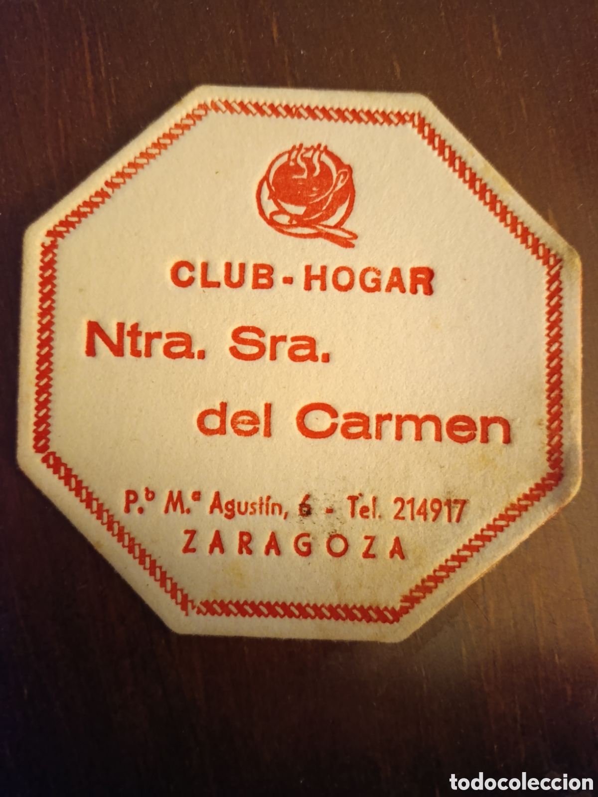 Otros art&iacute;culos de coleccionismo en papel: CLUB-HOGAR NUESTRA SE&Ntilde;ORA DEL CARMEN ZARAGOZA [ ETIQUETA A&Ntilde;OS 40-50 ]