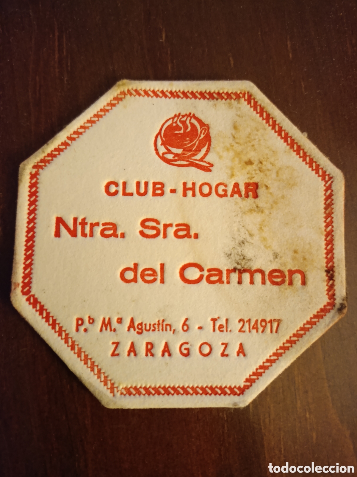 Otros art&iacute;culos de coleccionismo en papel: CLUB-HOGAR NUESTRA SE&Ntilde;ORA DEL CARMEN ZARAGOZA [ ETIQUETA A&Ntilde;OS 40-50 ]