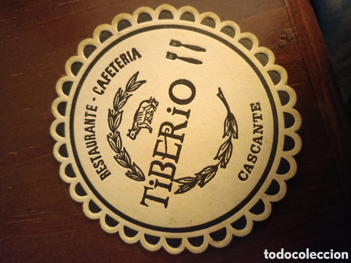 Otros art&iacute;culos de coleccionismo en papel: RESTAURANTE CAFETER&Iacute;A TIBERIO CASCANTE [ ETIQUETA A&Ntilde;OS 40-50 ]