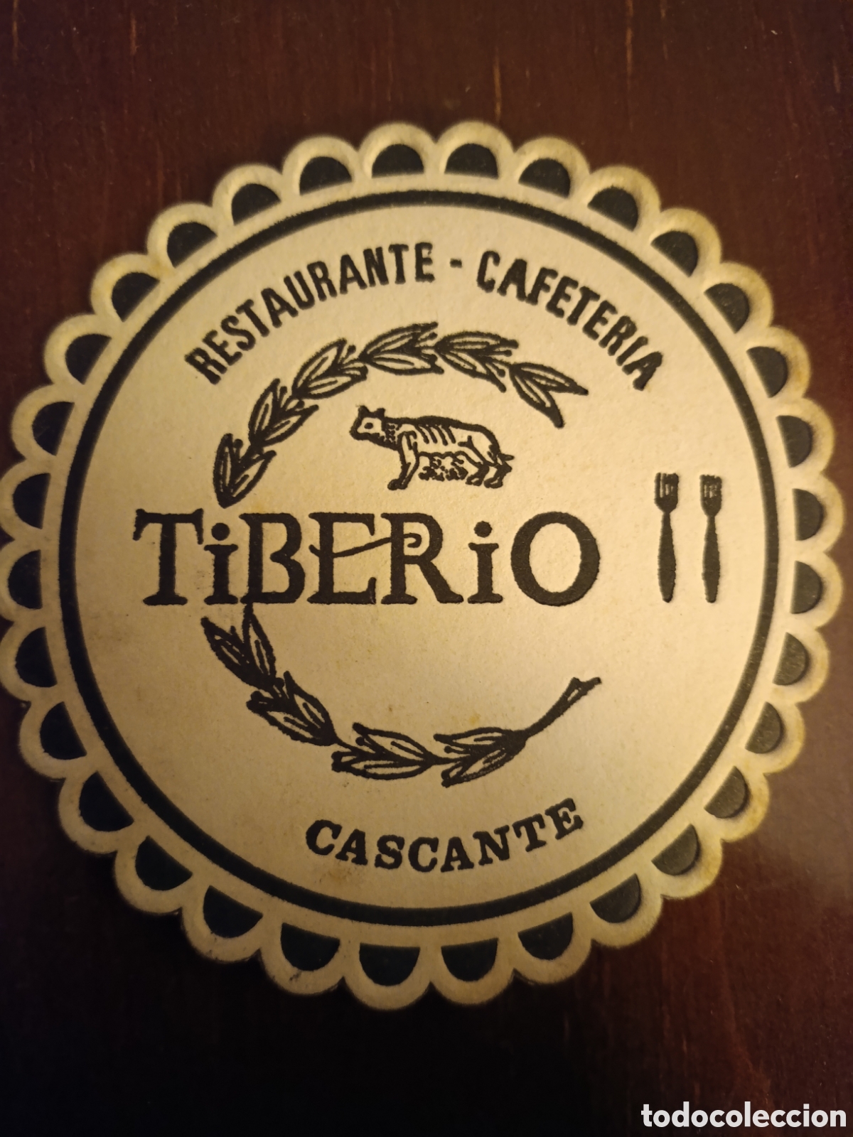 Otros art&iacute;culos de coleccionismo en papel: RESTAURANTE CAFETER&Iacute;A TIBERIO CASCANTE [ ETIQUETA A&Ntilde;OS 40-50 ]