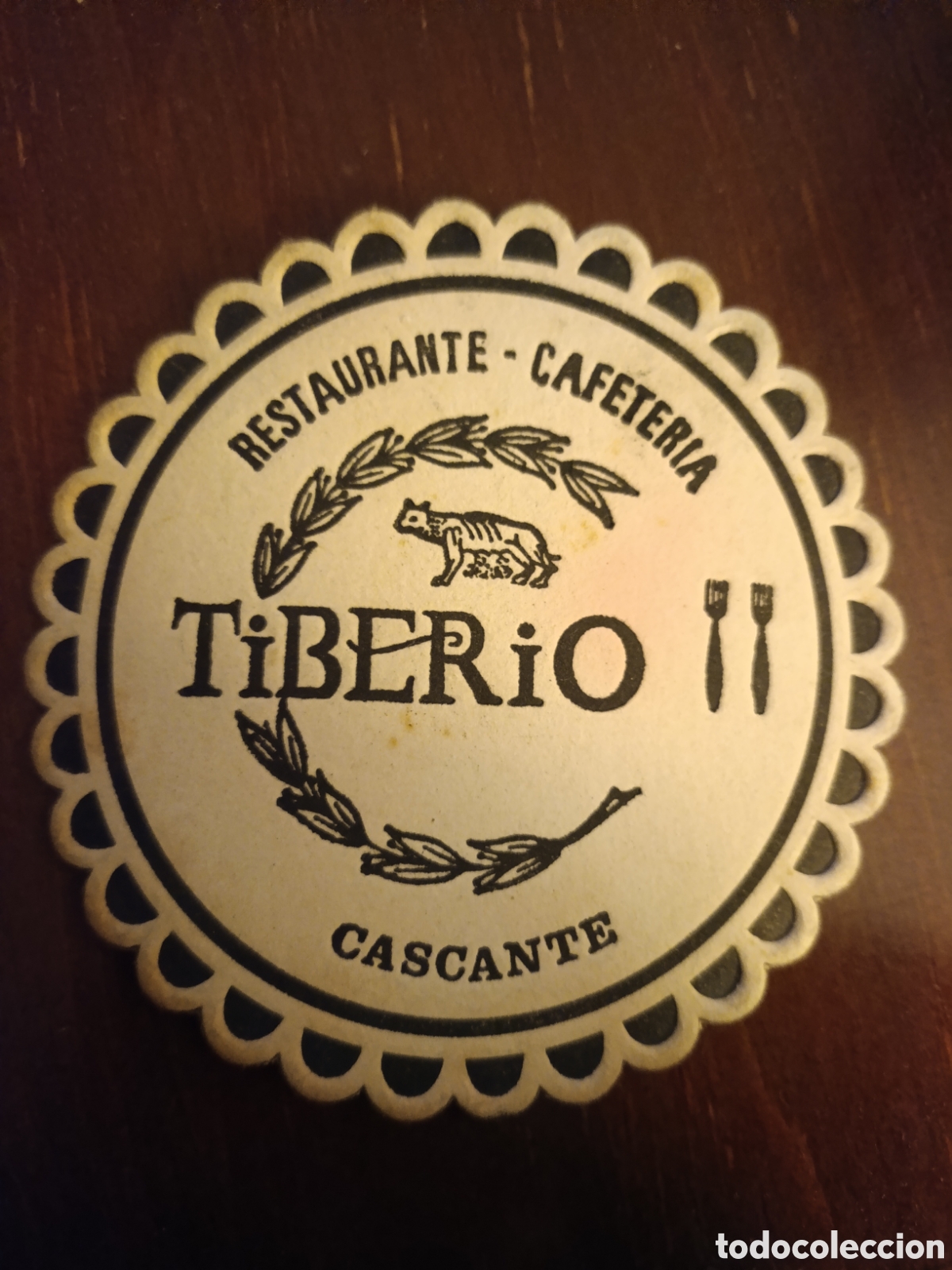 Otros art&iacute;culos de coleccionismo en papel: RESTAURANTE CAFETER&Iacute;A TIBERIO CASCANTE [ ETIQUETA A&Ntilde;OS 40-50 ]