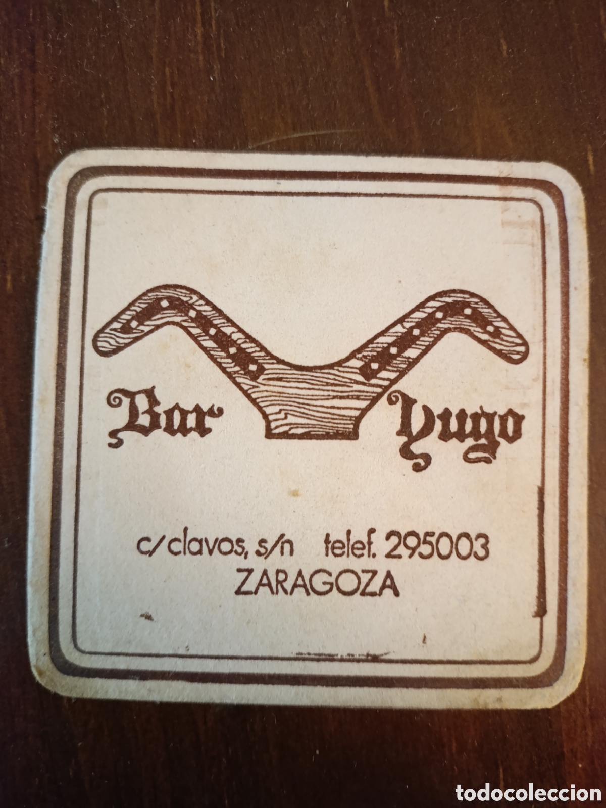 Otros art&iacute;culos de coleccionismo en papel: BAR DUGO ZARAGOZA [ ETIQUETA A&Ntilde;OS 40-50 ]