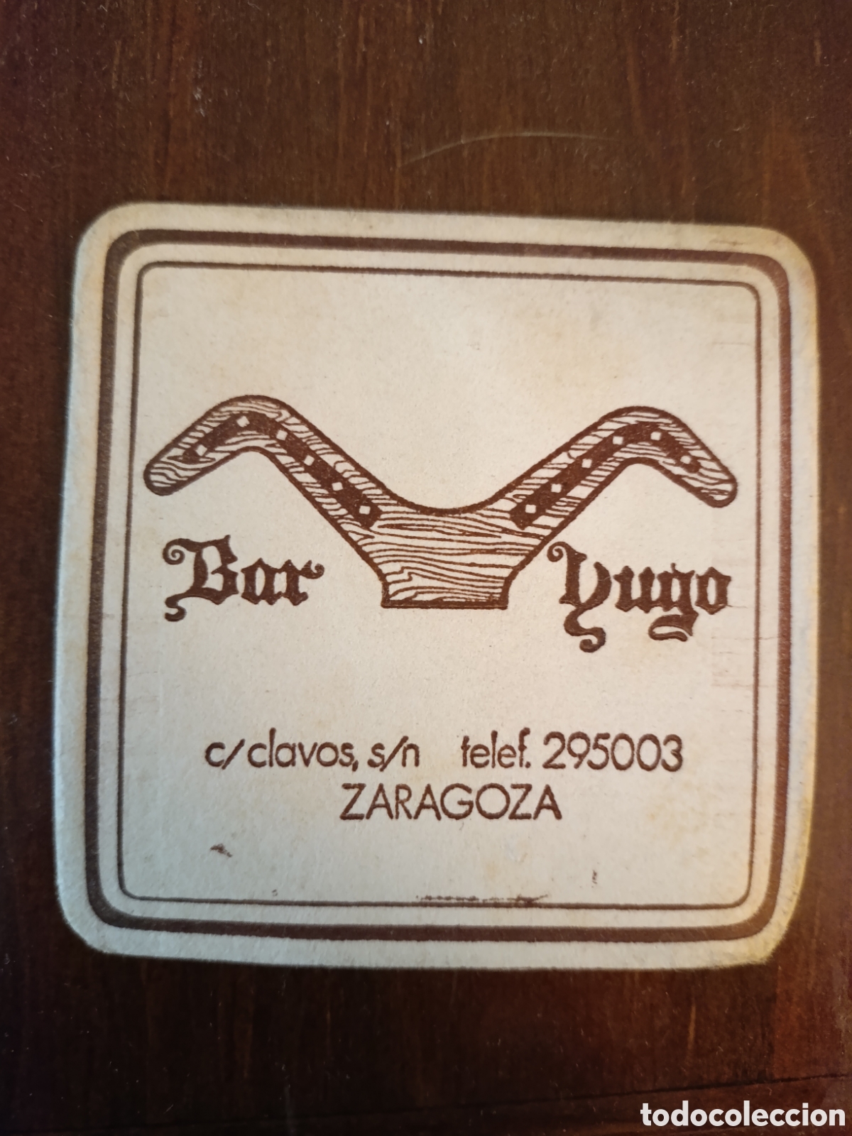 Otros art&iacute;culos de coleccionismo en papel: BAR DUGO ZARAGOZA [ ETIQUETA A&Ntilde;OS 40-50 ]