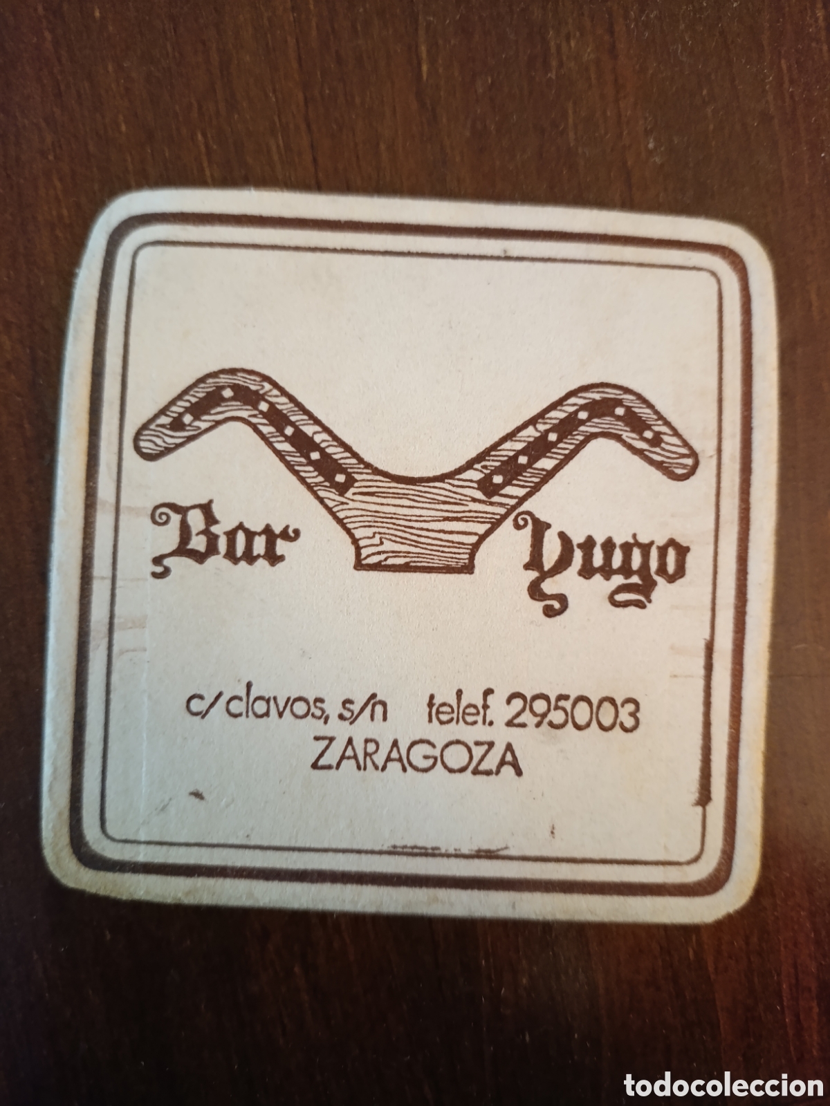 Otros art&iacute;culos de coleccionismo en papel: BAR DUGO ZARAGOZA [ ETIQUETA A&Ntilde;OS 40-50 ]