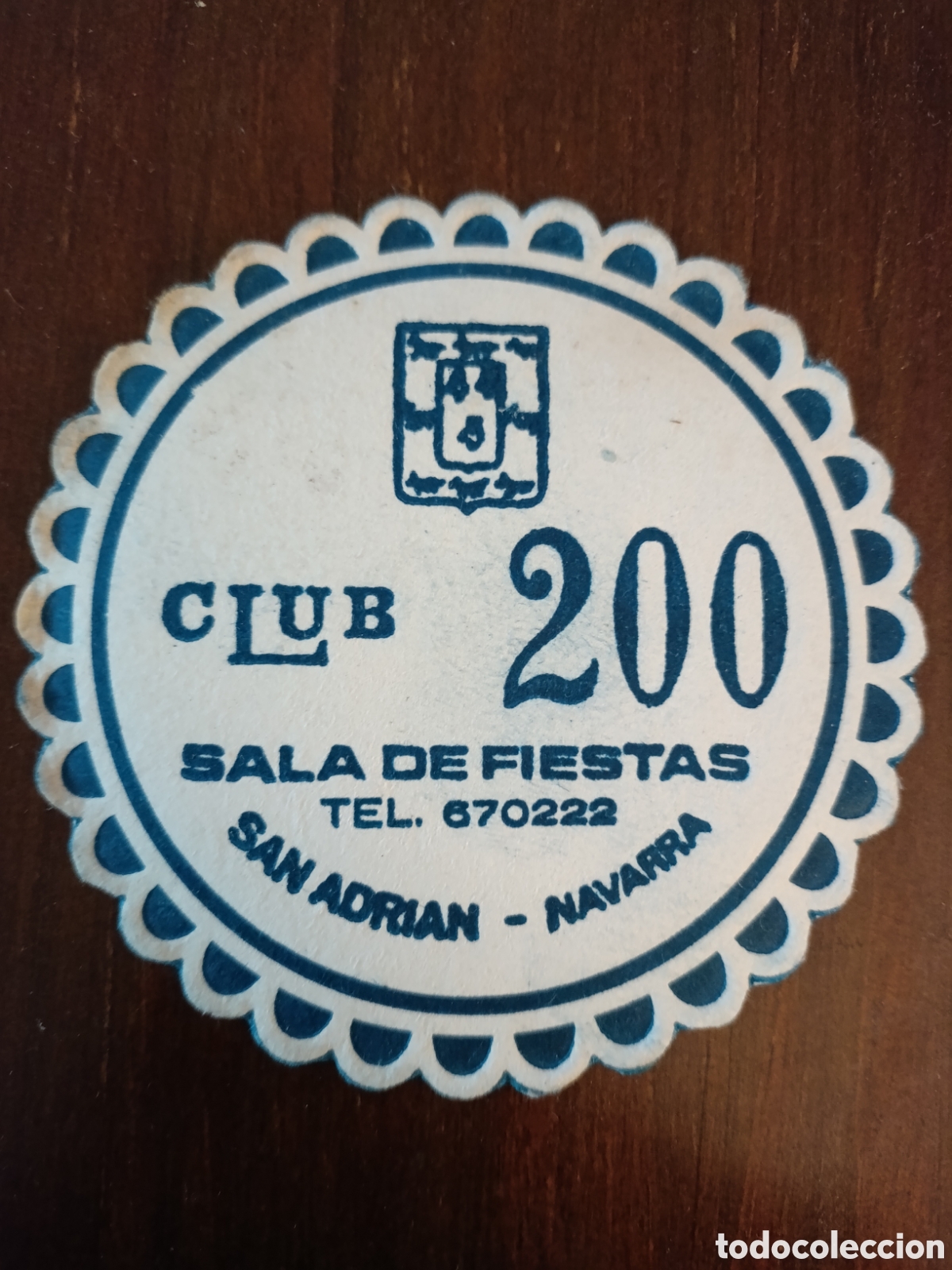 Otros art&iacute;culos de coleccionismo en papel: CLUB-200 SALA DE FIESTAS SAN ADRI&Aacute;N NAVARRA [ ETIQUETA A&Ntilde;OS 40-50 ]