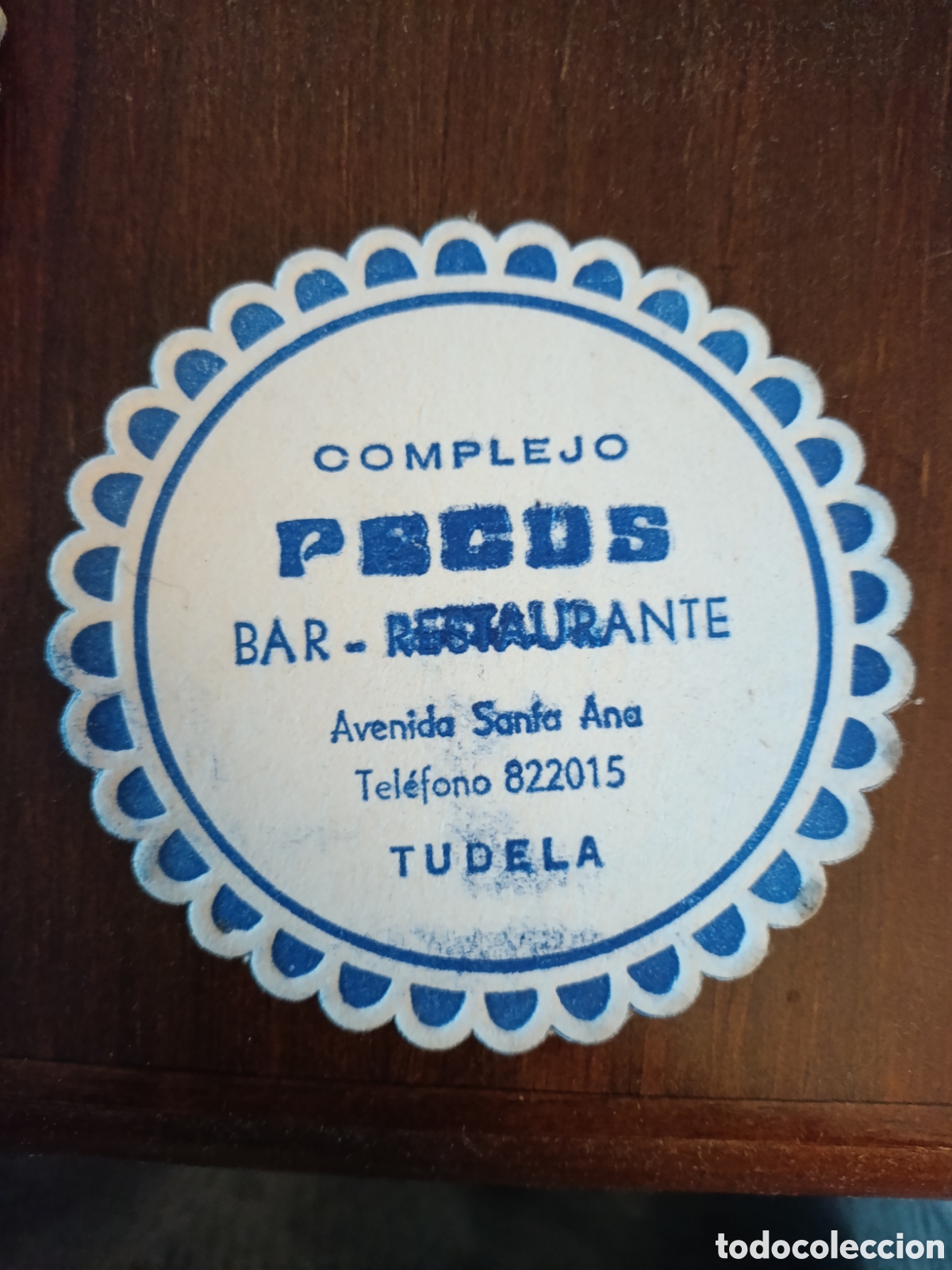 Otros art&iacute;culos de coleccionismo en papel: COMPLEJO PECUS BAR RESTAURANTE TUDELA [ ETIQUETA A&Ntilde;OS 40-50 ]