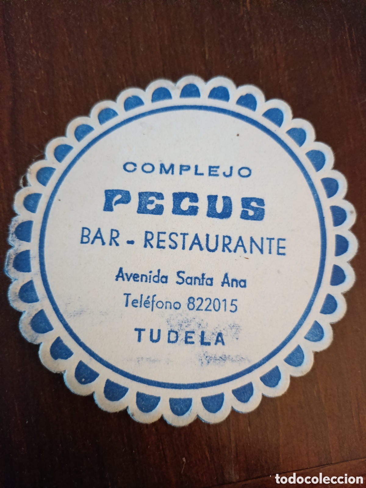 Outros artigos de papel: COMPLEJO PECUS BAR RESTAURANTE TUDELA [ ETIQUETA A&Ntilde;OS 40-50 ]