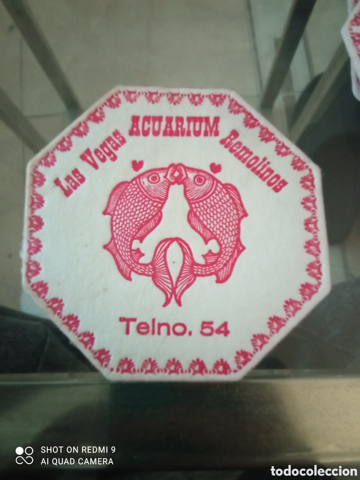 Otros art&iacute;culos de coleccionismo en papel: Las Vegas aquarium remolinos posavasos a&ntilde;os 40-50s