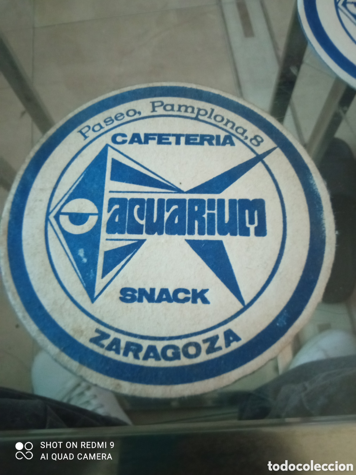 Otros art&iacute;culos de coleccionismo en papel: Paseo Pamplona ocho cafeter&iacute;a aquarium snack Zaragoza posavasos a&ntilde;os 40-50s