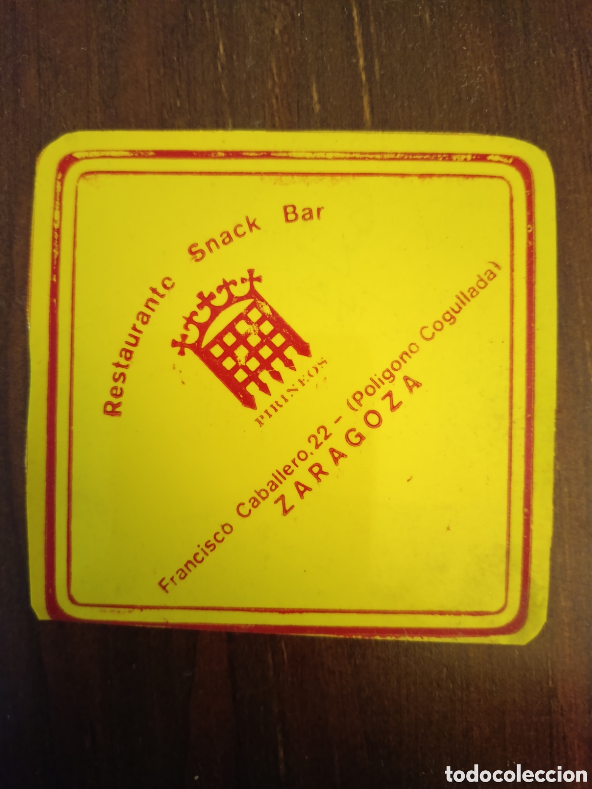 Otros art&iacute;culos de coleccionismo en papel: RESTAURANTE SNACK BAR ZARAGOZA [ ETIQUETA A&Ntilde;OS 40-50 ]