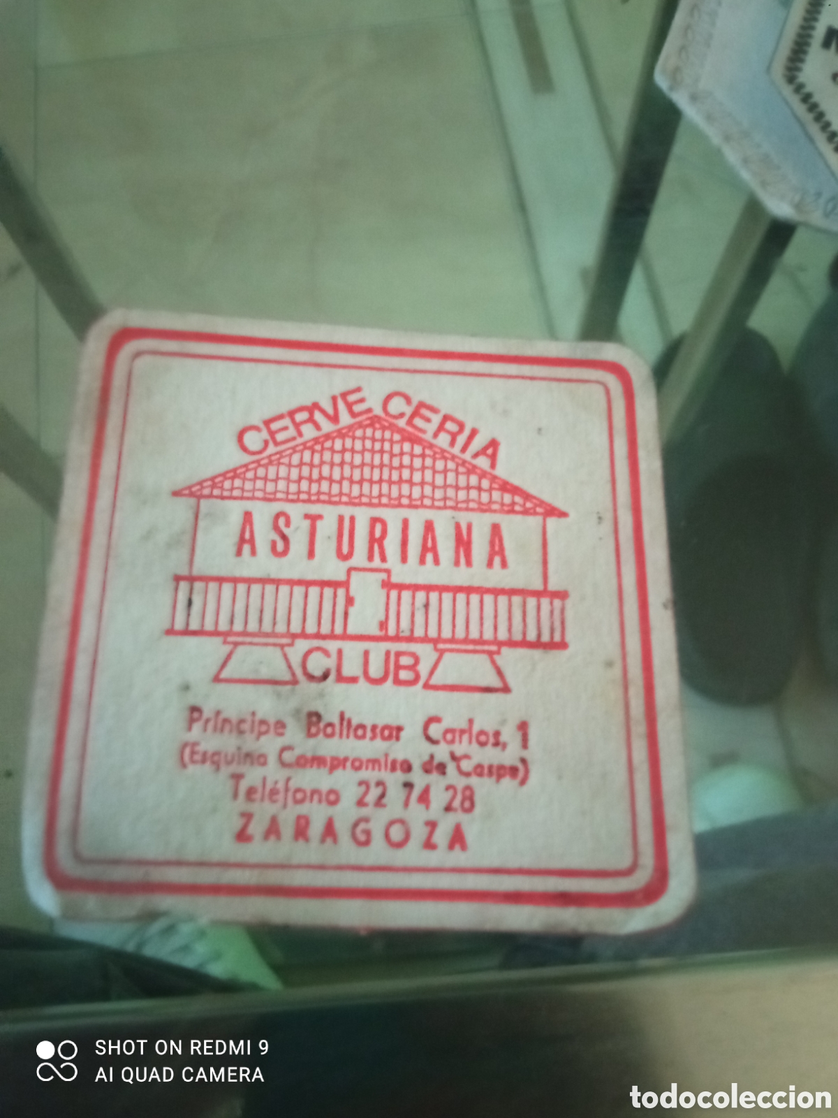 Otros art&iacute;culos de coleccionismo en papel: Cervecer&iacute;a asturiana club Zaragoza posavasos a&ntilde;os 40-50s