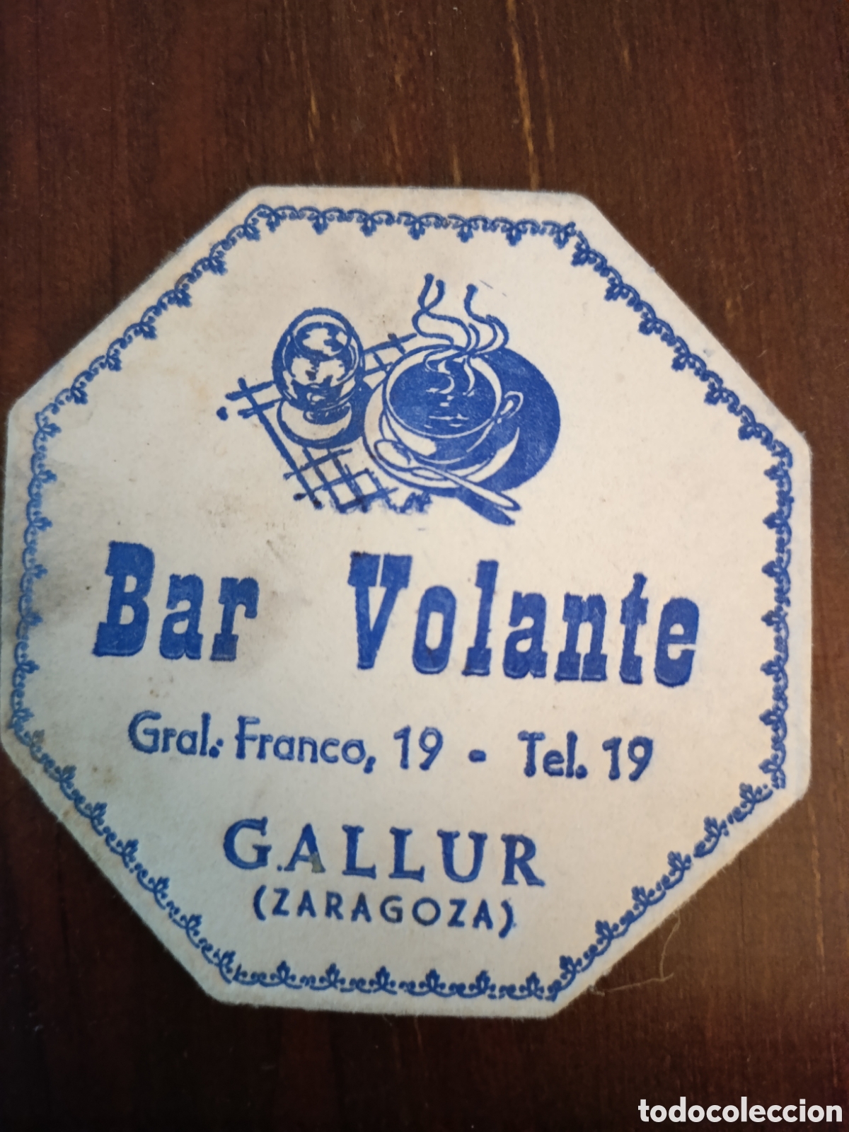 Otros art&iacute;culos de coleccionismo en papel: BAR VOLANTE GALLUR ZARAGOZA [ ETIQUETA A&Ntilde;OS 40-50 ]
