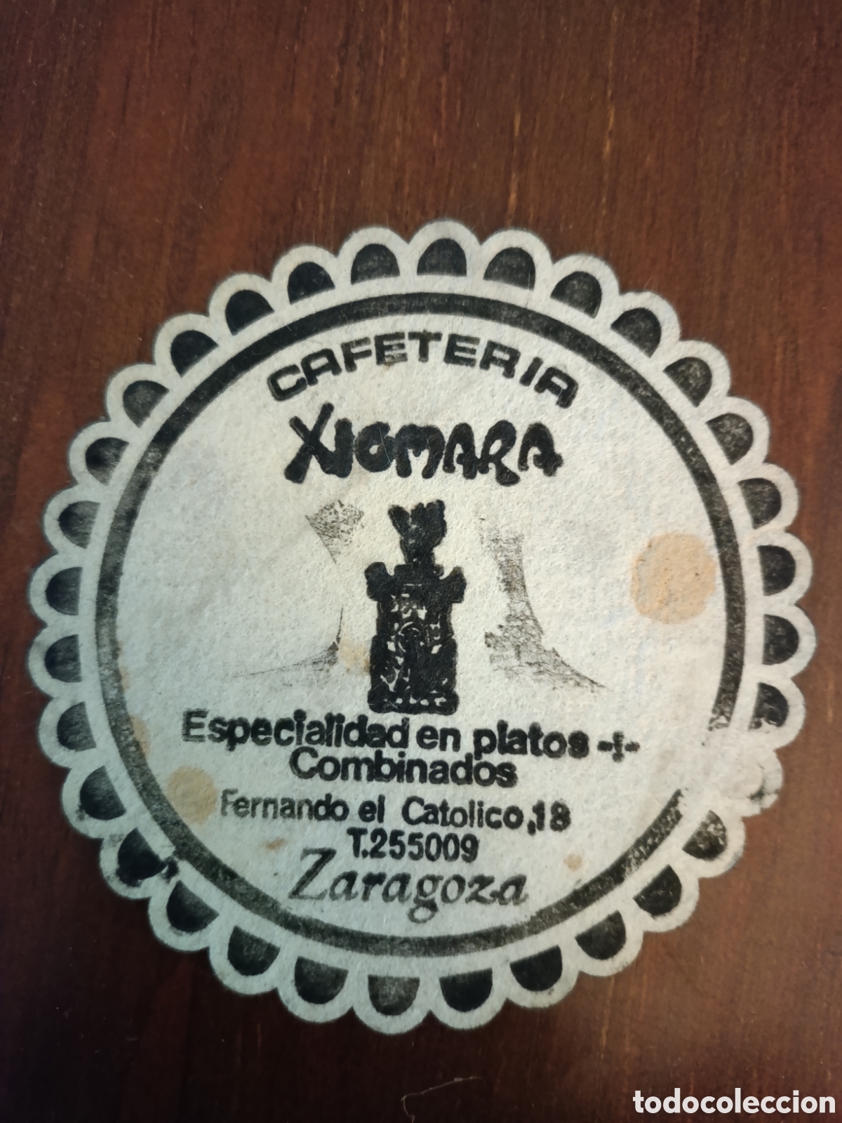 Otros art&iacute;culos de coleccionismo en papel: CAFETER&Iacute;A XIOMARA ZARAGOZA ESPECIALIDAD EN PLATOS COMBINADOS [ ETIQUETA A&Ntilde;OS 40-50 ]