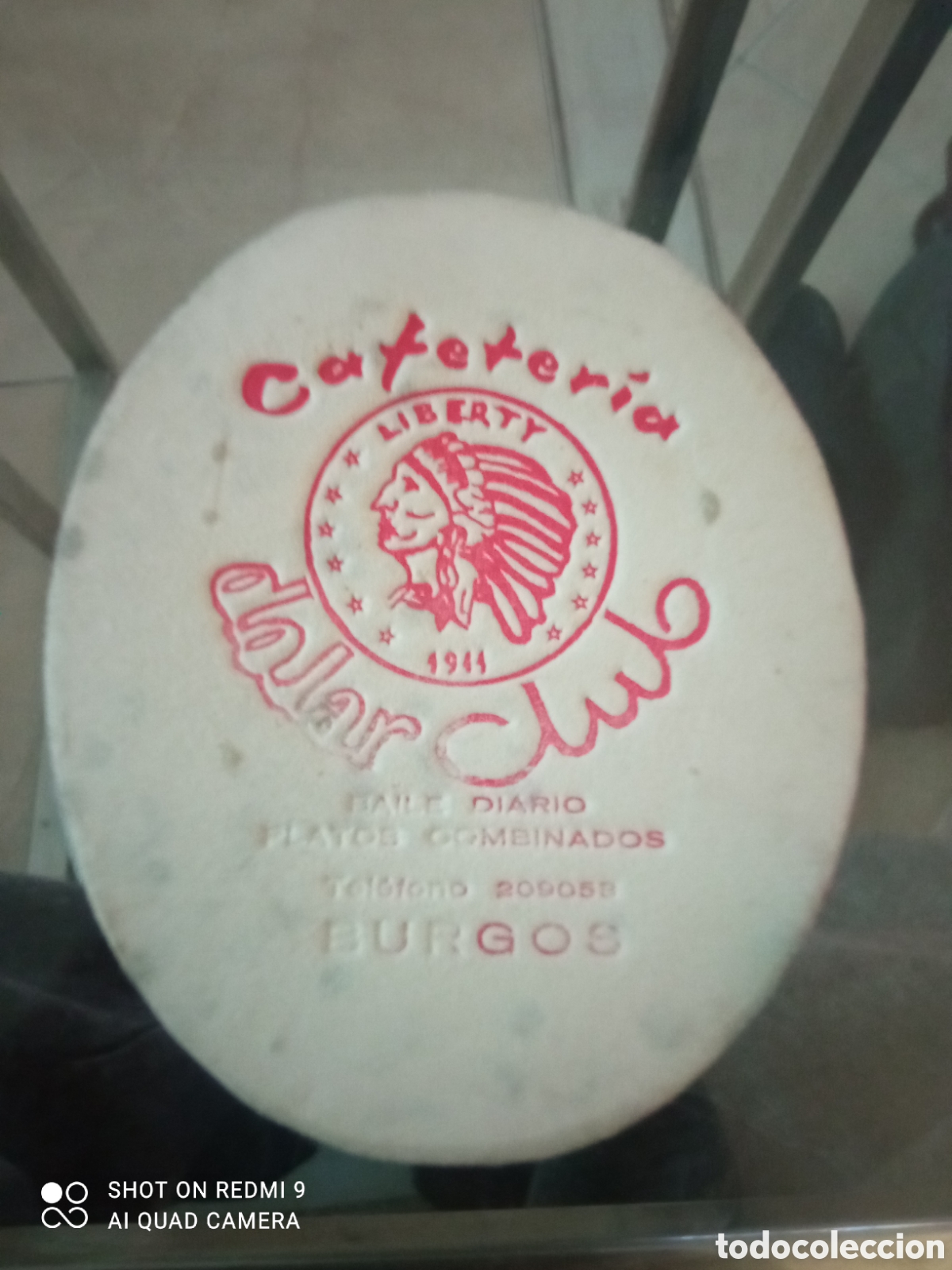 Otros art&iacute;culos de coleccionismo en papel: Cafeter&iacute;a d&oacute;lar club baile diario platos combinados Burgos posavasos a&ntilde;os 40-50s