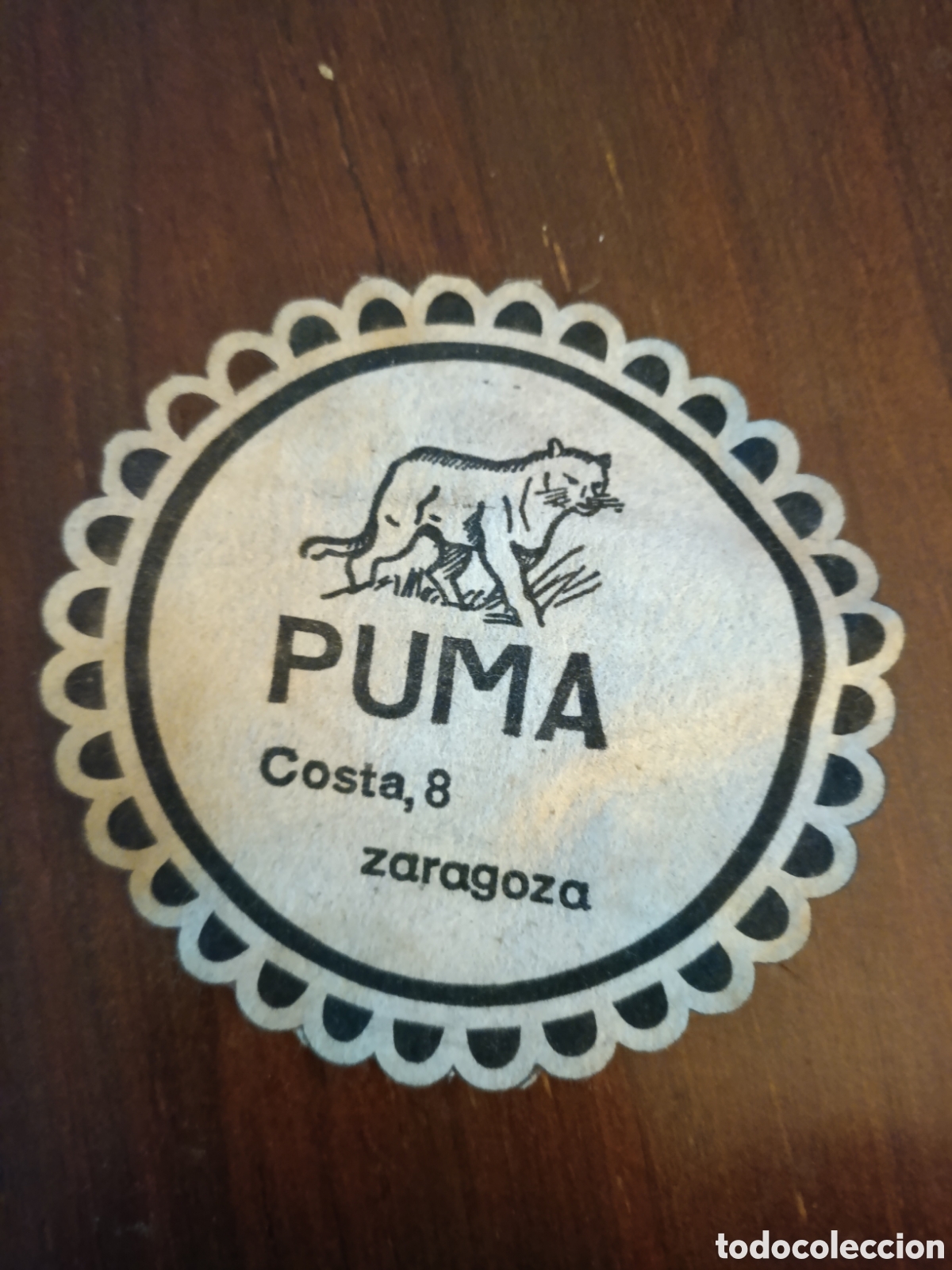 Otros art&iacute;culos de coleccionismo en papel: PUMA COSTA OCHO ZARAGOZA [ ETIQUETA A&Ntilde;OS 40-50 ]