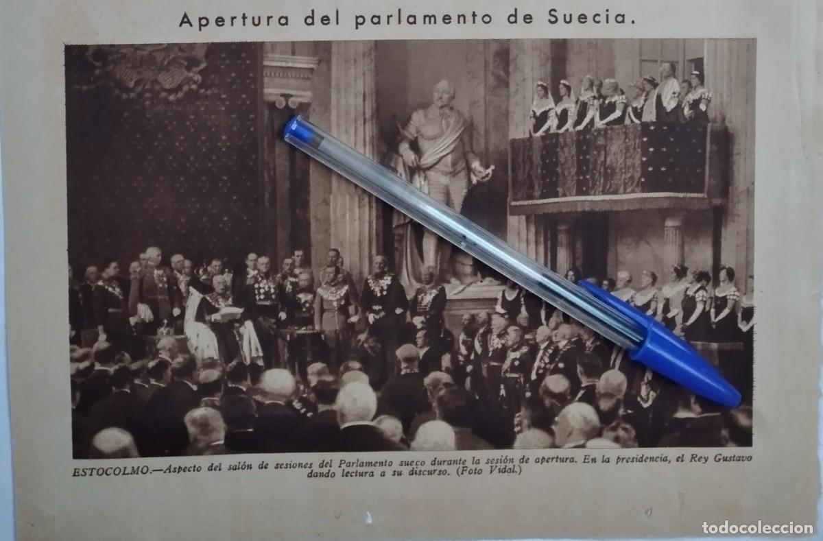 Otros art&iacute;culos de coleccionismo en papel: SUECIA ESTOCOLMO REY GUSTAVO V DISCURSO APERTURA SAL&Oacute;N SESIONES PARLAMENTO SUECO A&Ntilde;O 1936