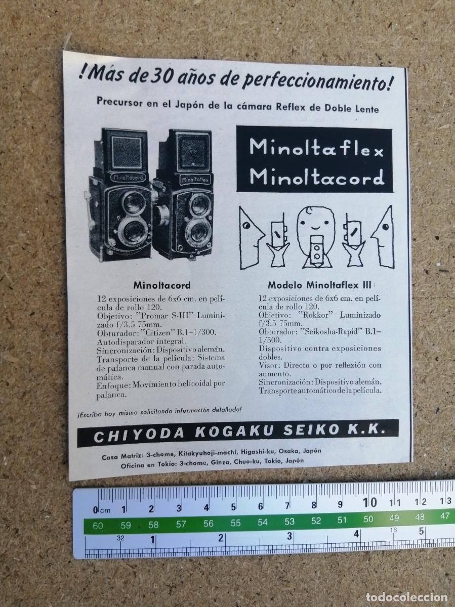 Otros art&iacute;culos de coleccionismo en papel: ANUNCIO. MINOLTAFLEX - MINOLTACORD