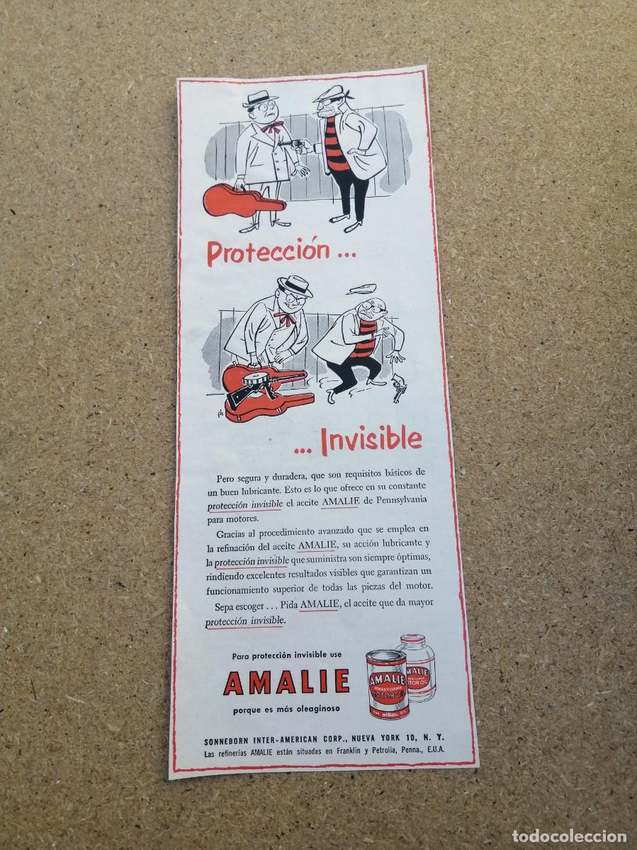 Otros art&iacute;culos de coleccionismo en papel: ANUNCIO. PROTECCION INVISIBLE AMALIE