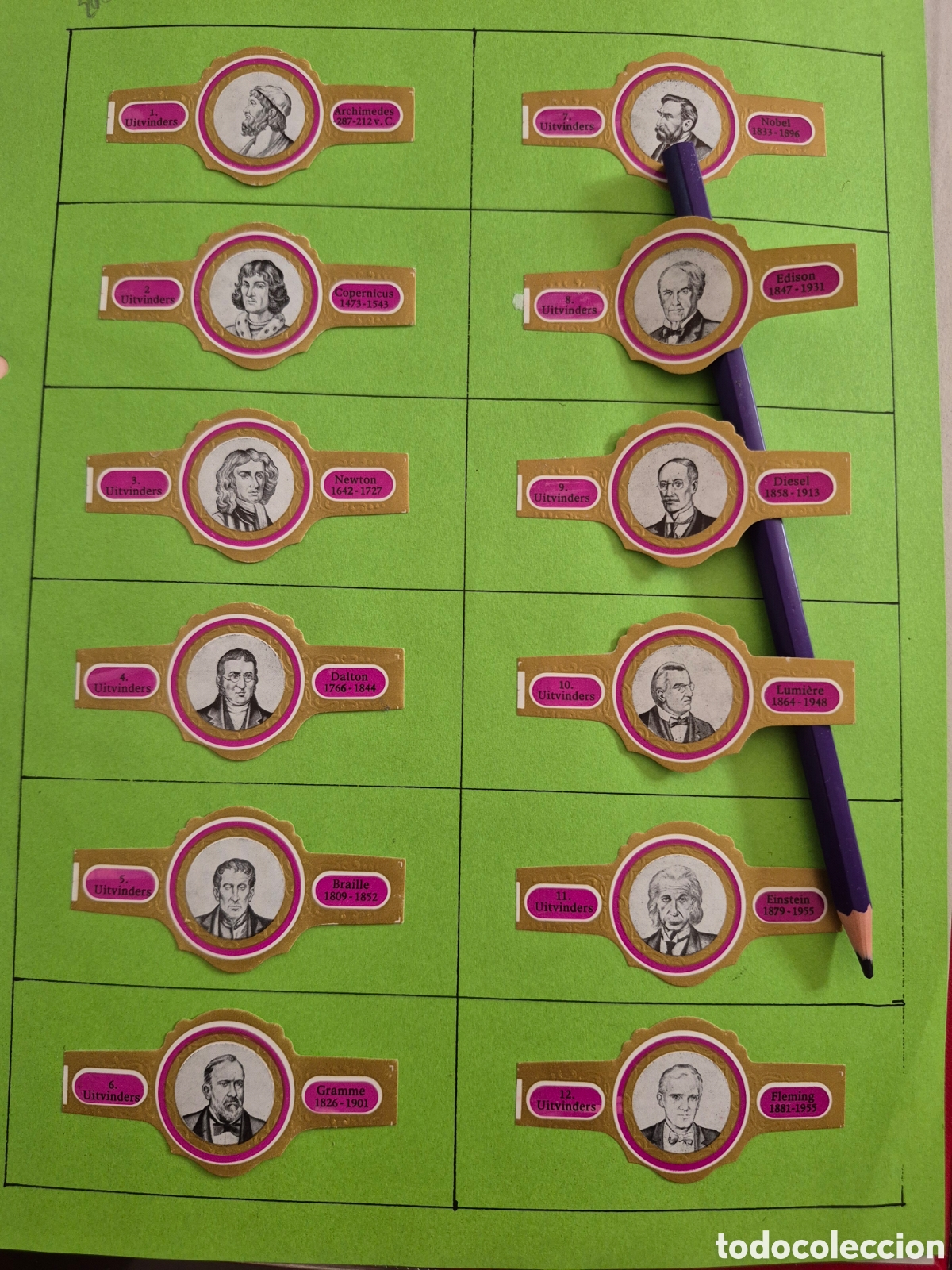 Otros art&iacute;culos de coleccionismo en papel: 12 VITOLAS UITVINDERS SERIE COMPLETA