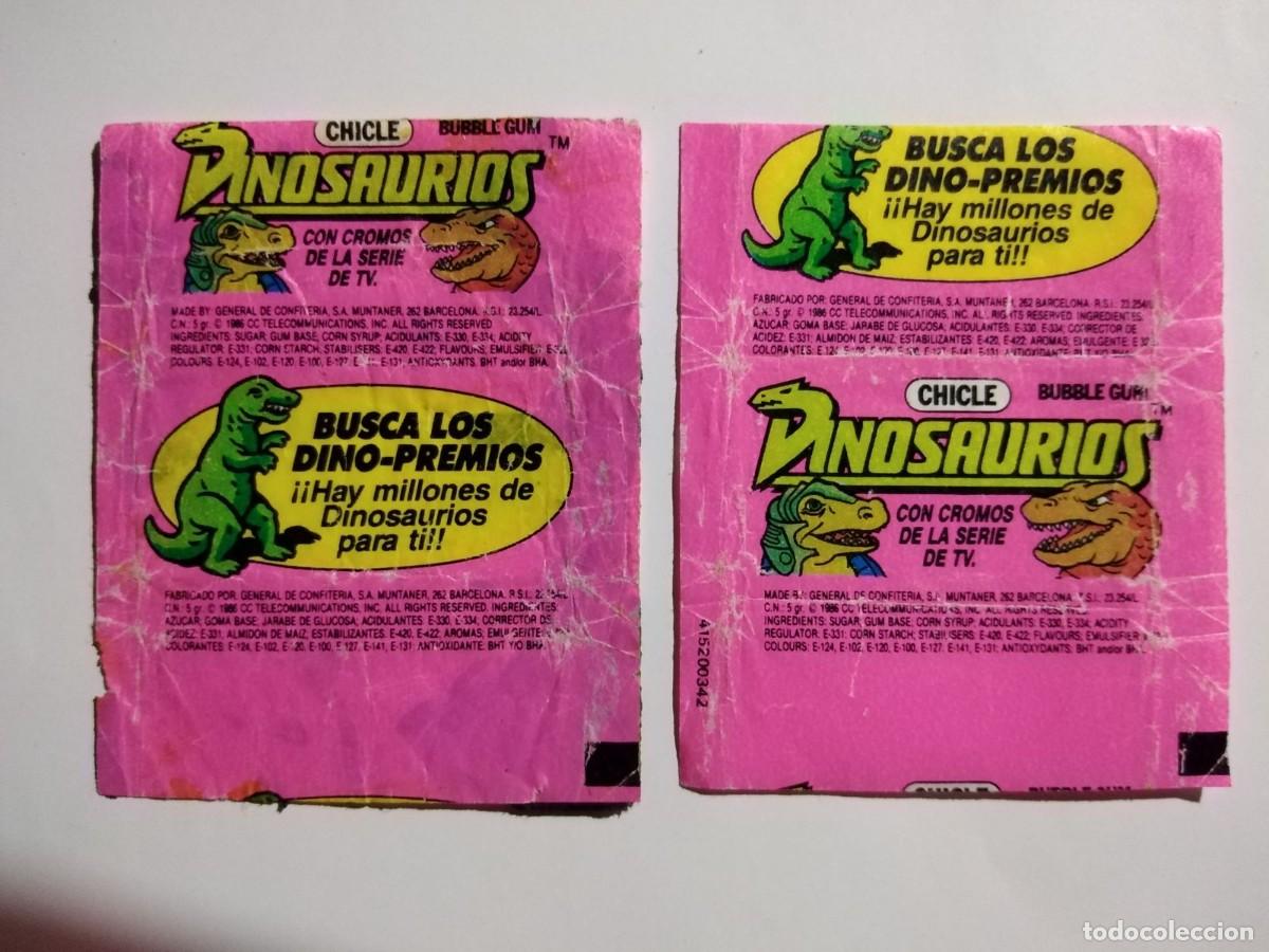 Otros art&iacute;culos de coleccionismo en papel: ANTIGUO EMVOLTORIO DE CHICLES DINOSAURIOS
