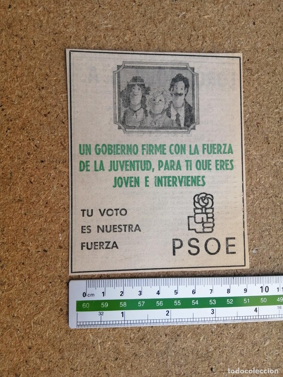 Otros art&iacute;culos de coleccionismo en papel: RECORTE PRENSA. ELECCIONES 1979. PSOE