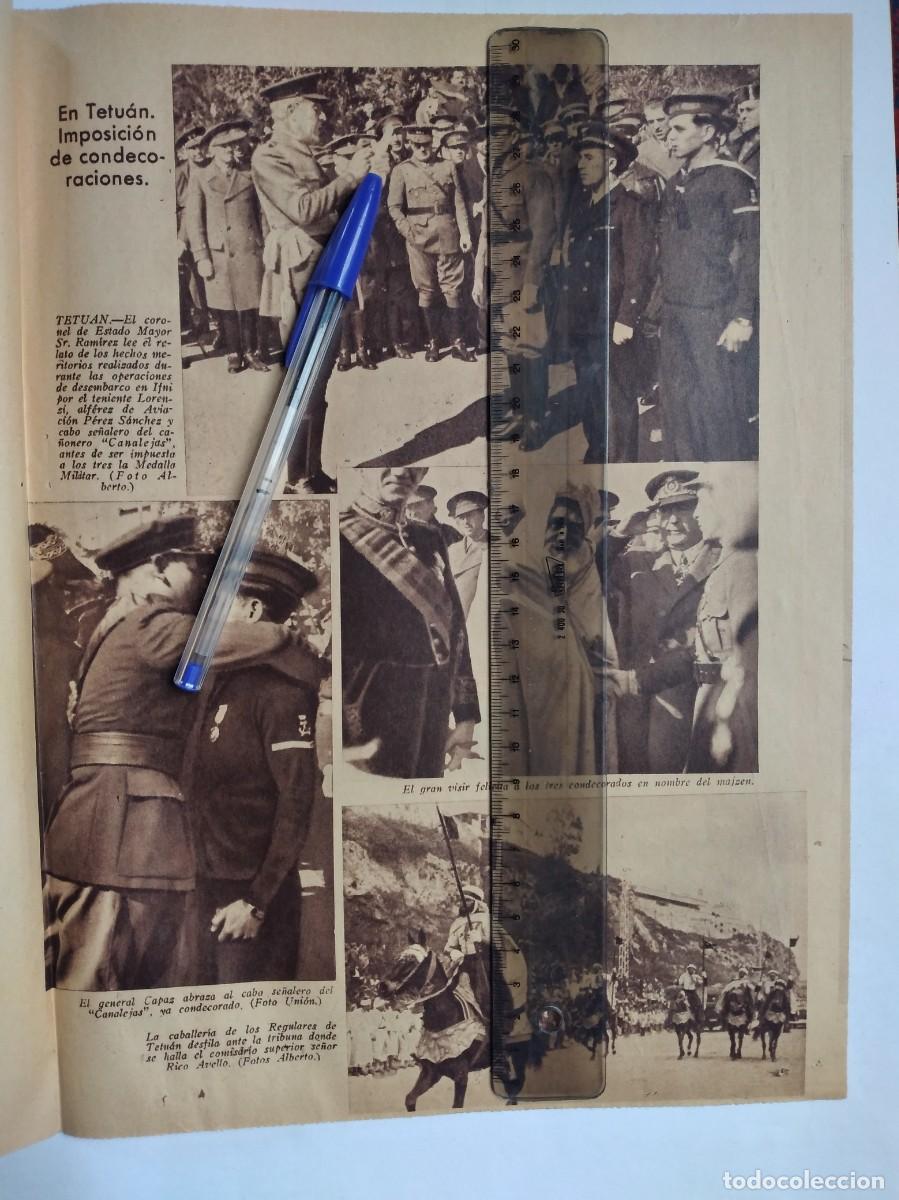 Otros art&iacute;culos de coleccionismo en papel: TETU&Aacute;N CONDECORACIONES DESEMBARCO SIDI IFNI CABALLER&Iacute;A REGULARES GENERAL CAPAZ HOJA PRENSA A&Ntilde;O 1935