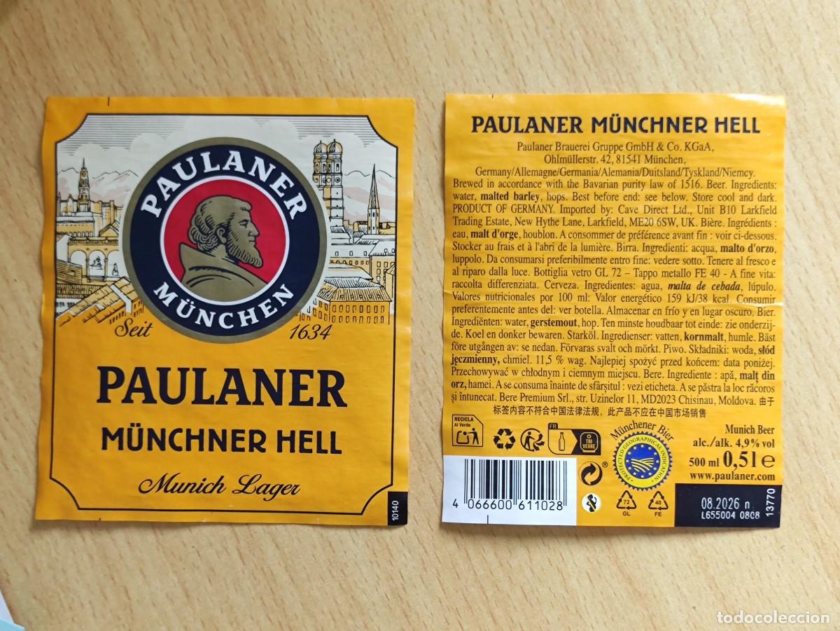 Otros art&iacute;culos de coleccionismo en papel: ETIQUETA CERVEZA - PAULANER M&Uuml;NCHNER HELL - 10140 / 13770