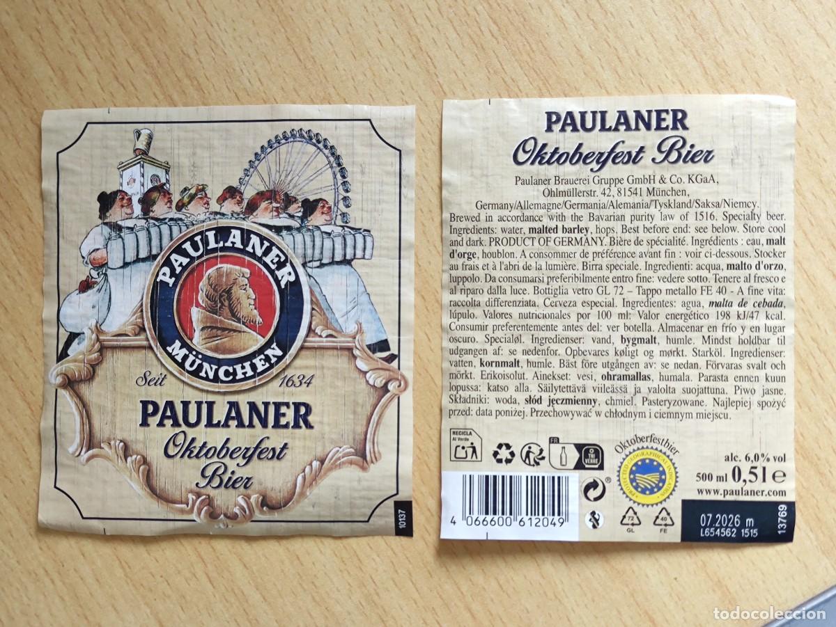 Otros art&iacute;culos de coleccionismo en papel: ETIQUETA CERVEZA - PAULANER OKTOBERFEST - 10137 / 13769