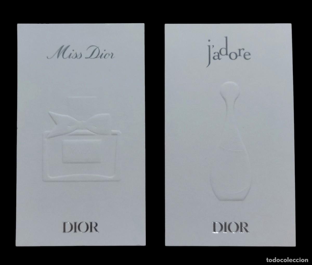 Otros art&iacute;culos de coleccionismo en papel: 2 TARJETAS DE PERFUME DIOR - J'ADORE / MISS DIOR. NUEVAS Y PERFECTAS.