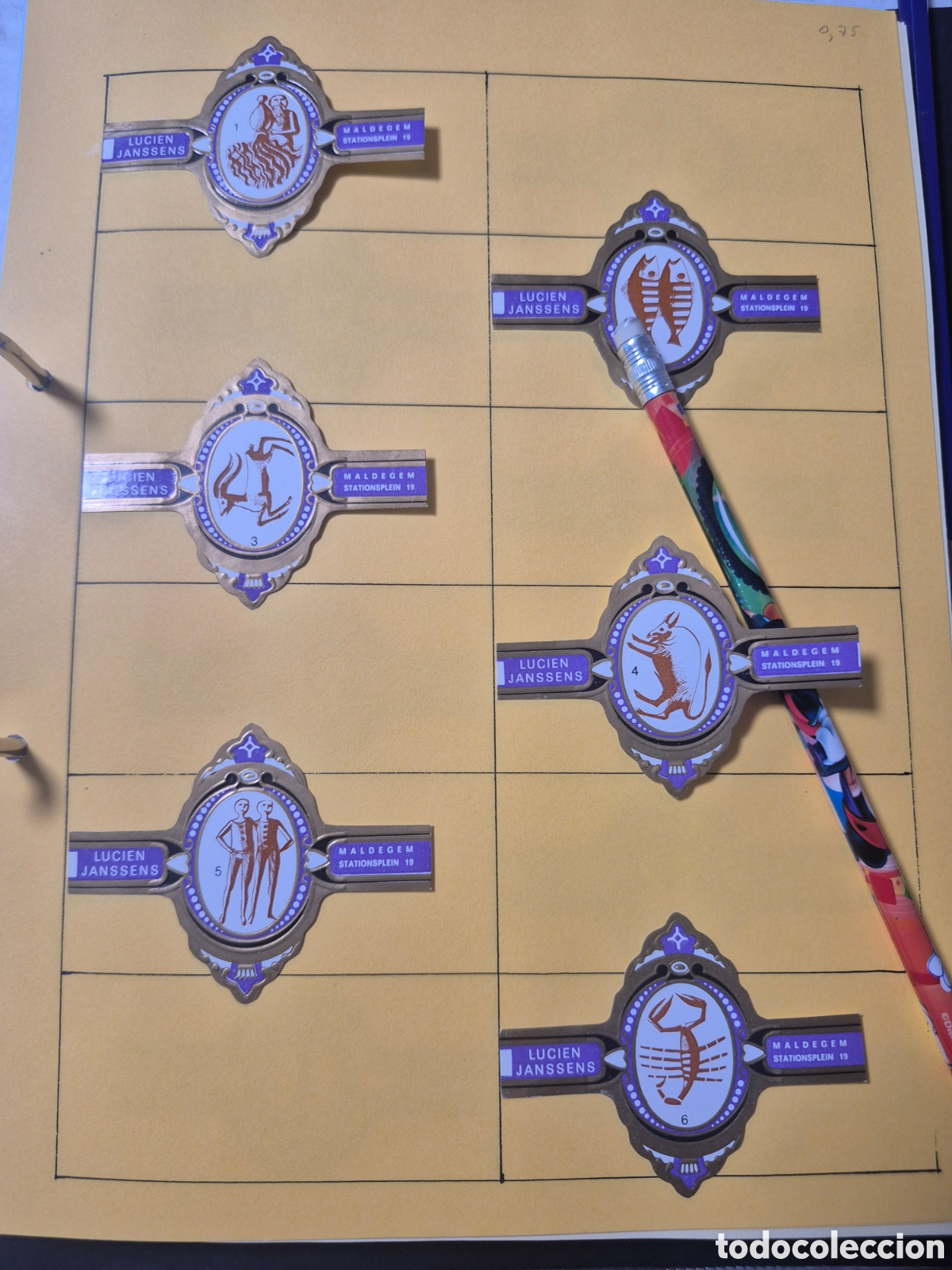 Otros art&iacute;culos de coleccionismo en papel: 12 VITOLAS LUCIEN JANSSEN HOROSCOPOS SERIE COMPLETA