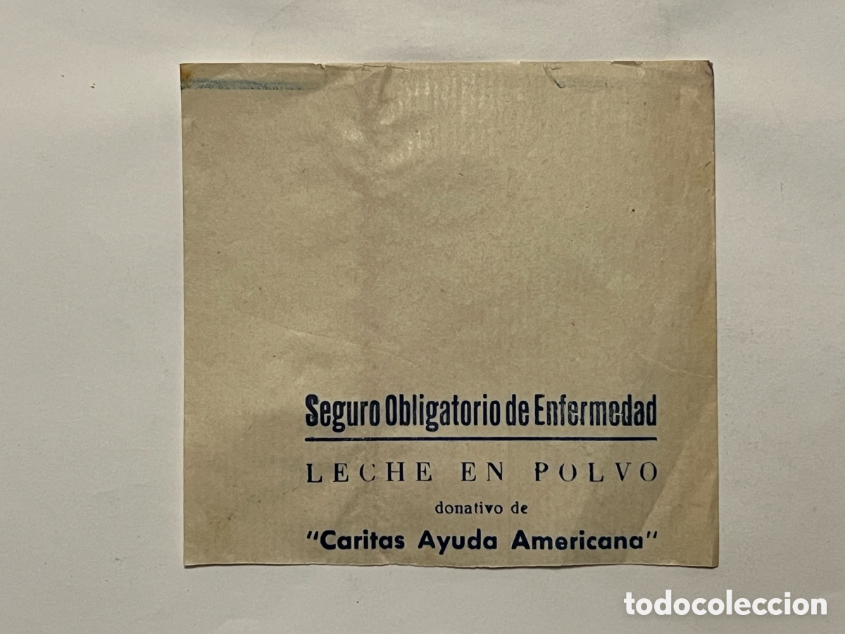 Otros art&iacute;culos de coleccionismo en papel: SOBRE. Caritas Ayuda Americana. Donativo de Leche en Polvo.. Seguro Obligatorio de Enfermedad