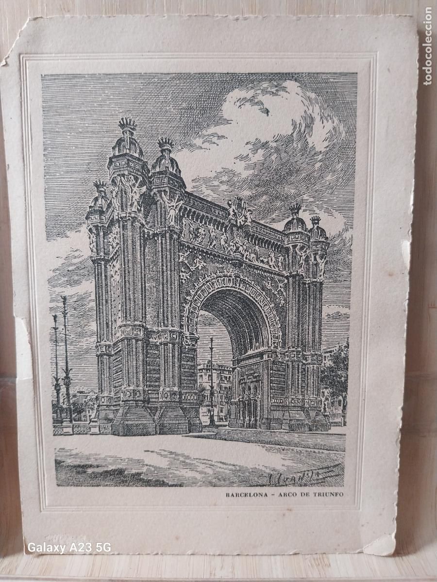Otros art&iacute;culos de coleccionismo en papel: ARCO TRIUNFO TARJETA GRABADO J JUANITA 16X11.5CMS