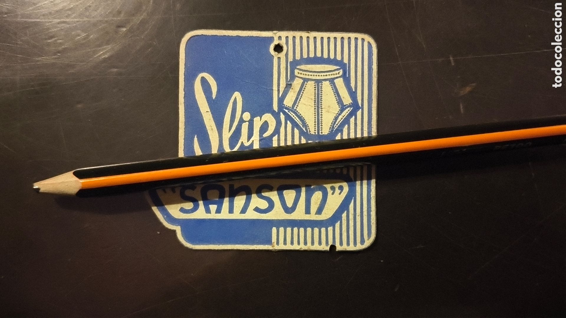 Otros art&iacute;culos de coleccionismo en papel: Antigua etiqueta de slip sanson Barcelona Catalu&ntilde;a