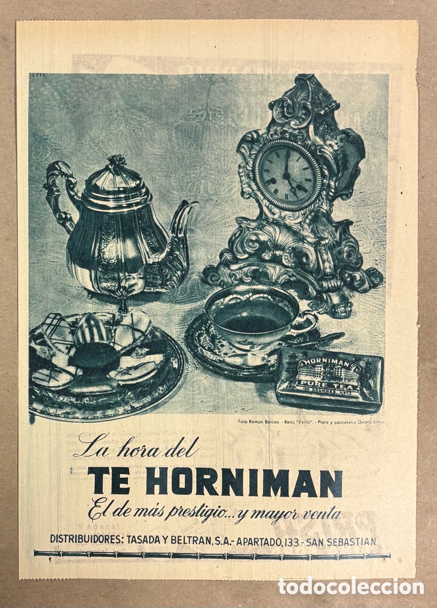 Otros art&iacute;culos de coleccionismo en papel: T&Eacute; HORNIMAN. ANUNCIO PUBLICITARIO PERI&Oacute;DICO ABC A&Ntilde;O 1956
