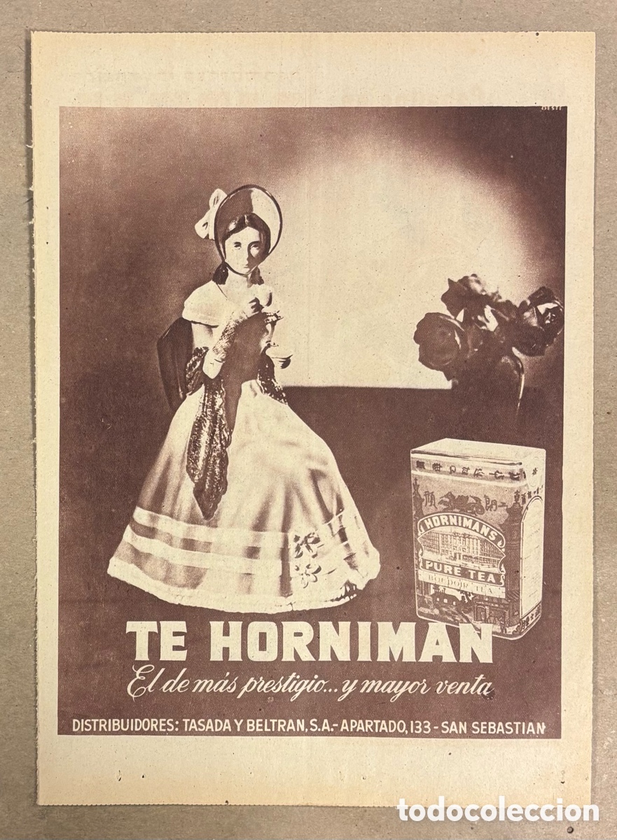 Otros art&iacute;culos de coleccionismo en papel: T&Eacute; HORNIMAN. ANUNCIO PUBLICITARIO PERI&Oacute;DICO ABC A&Ntilde;O 1956