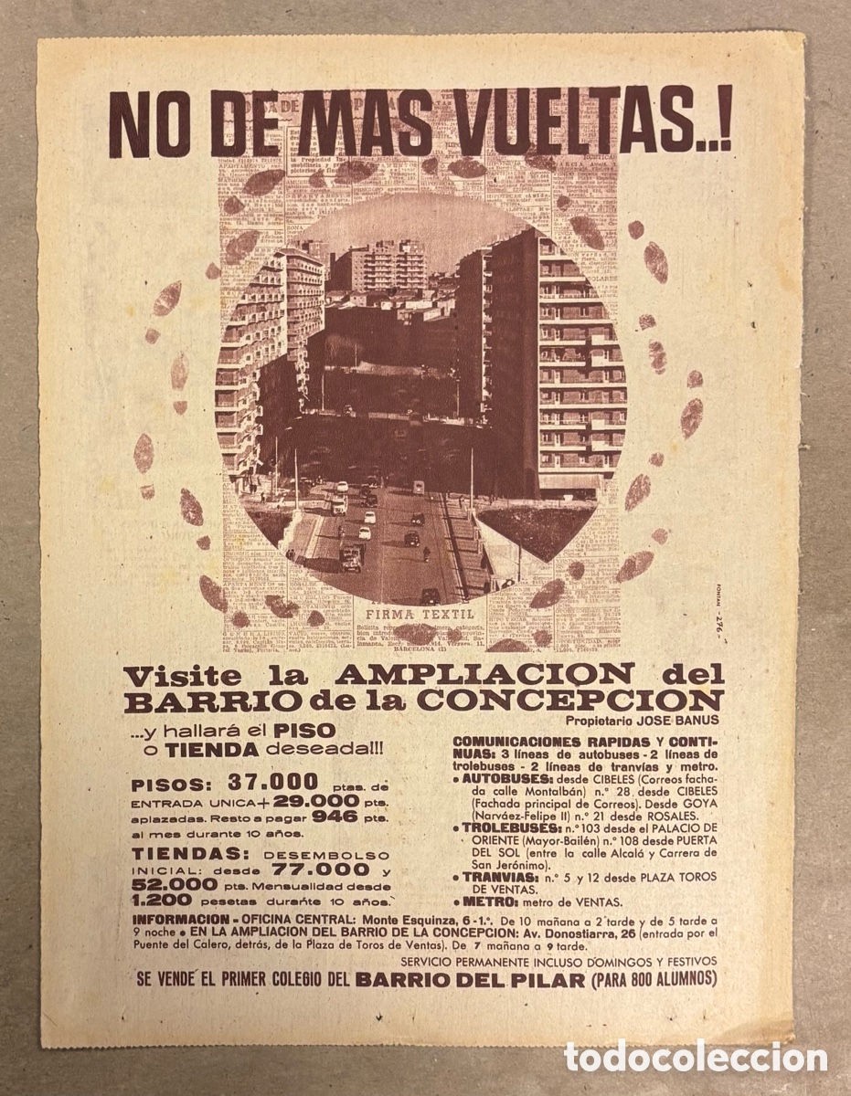 Otros art&iacute;culos de coleccionismo en papel: PROMOCI&Oacute;N VIVIENDA AMPLIACI&Oacute;N BARRIO DE LA CONCEPCI&Oacute;N .ANUNCIO PUBLICITARIO PERI&Oacute;DICO ABC A&Ntilde;O 1957