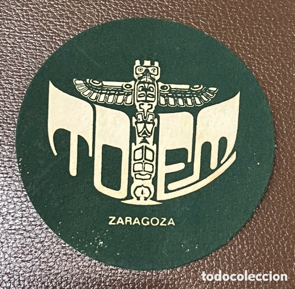 Otros art&iacute;culos de coleccionismo en papel: Posavasos. T&Oacute;TEM. Zaragoza. A&ntilde;os 70.