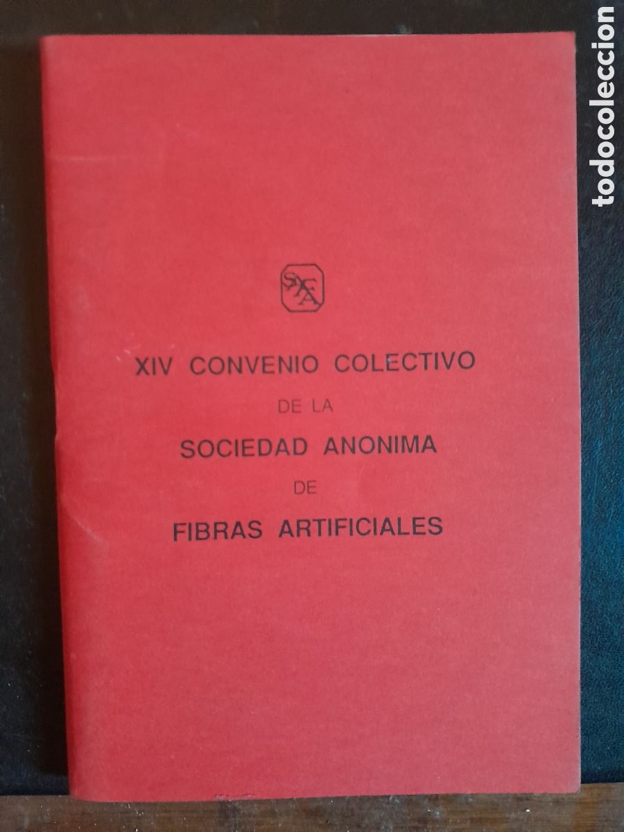 Otros art&iacute;culos de coleccionismo en papel: Convenio empresa SAFA 1987