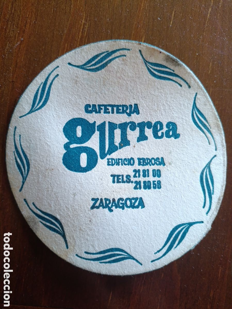 Otros art&iacute;culos de coleccionismo en papel: CAFETER&Iacute;A GURREA ZARAGOZA [ ETIQUETA A&Ntilde;OS 40-50 ]