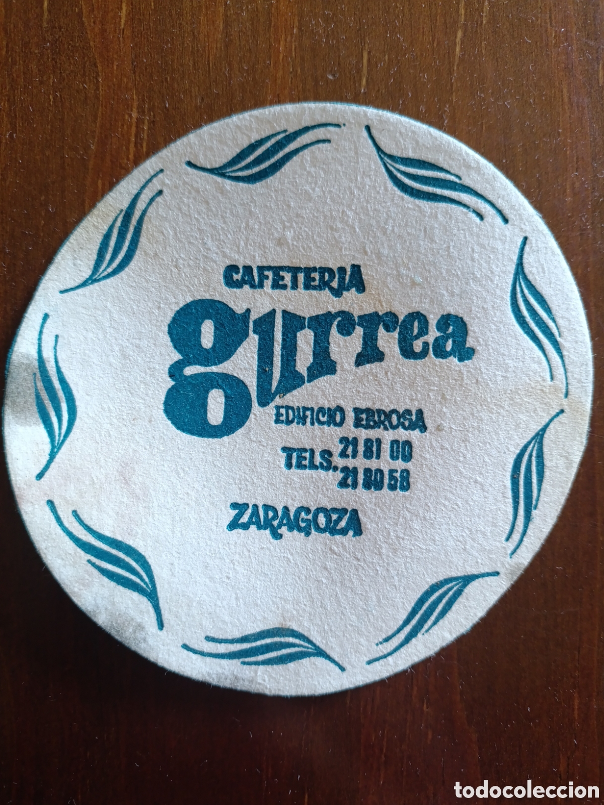 Otros art&iacute;culos de coleccionismo en papel: CAFETER&Iacute;A GURREA ZARAGOZA [ POSAVASOS A&Ntilde;OS 40-50 ]