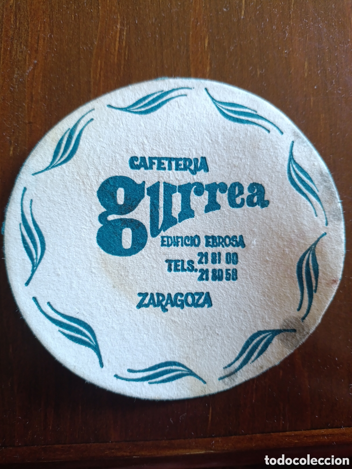 Otros art&iacute;culos de coleccionismo en papel: CAFETER&Iacute;A GURREA ZARAGOZA [ POSAVASOS A&Ntilde;OS 40-50 ]