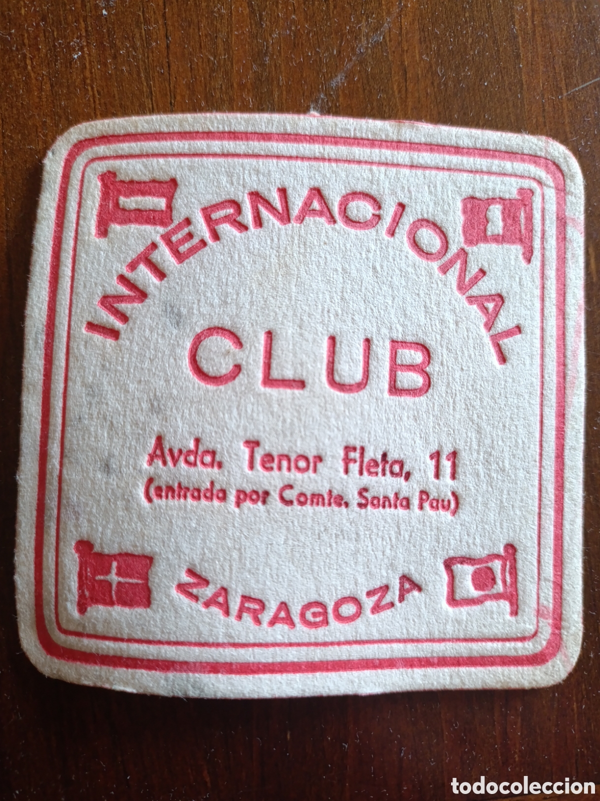 Otros art&iacute;culos de coleccionismo en papel: INTERNACIONAL CLUB ZARAGOZA [ POSAVASOS A&Ntilde;OS 40-50 ]