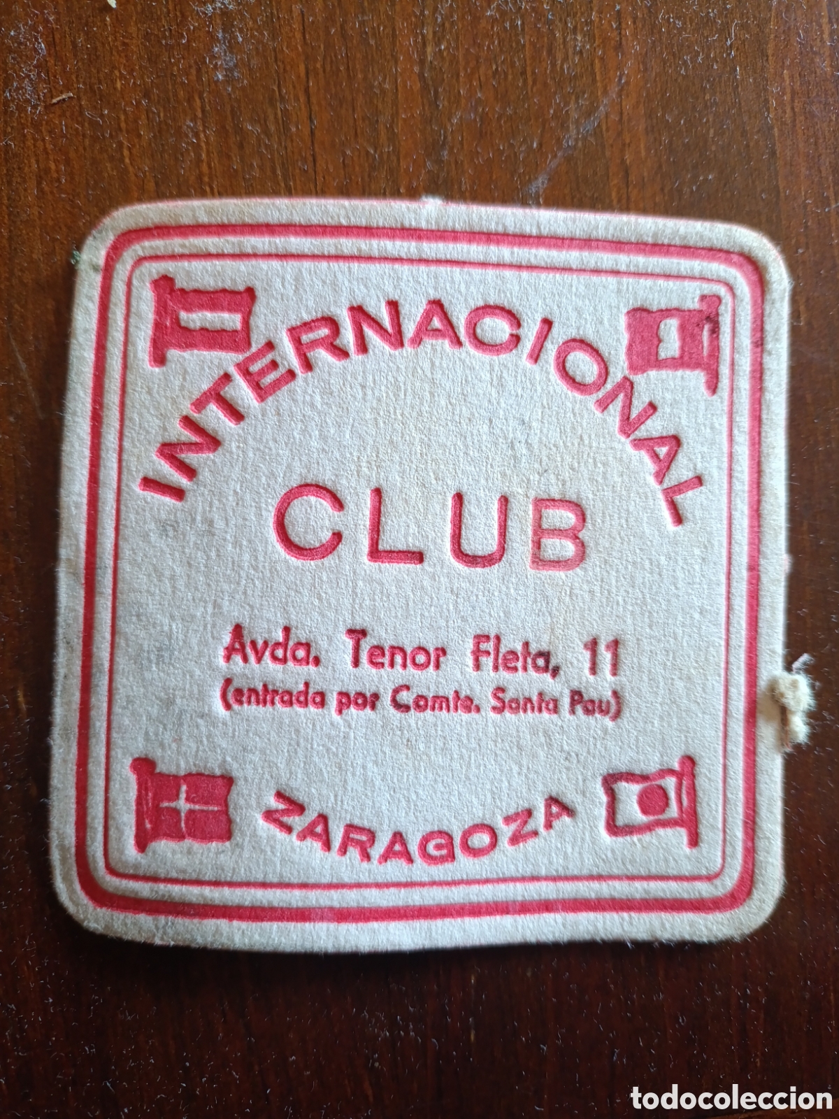Otros art&iacute;culos de coleccionismo en papel: INTERNACIONAL CLUB ZARAGOZA [ POSAVASOS A&Ntilde;OS 40-50 ]